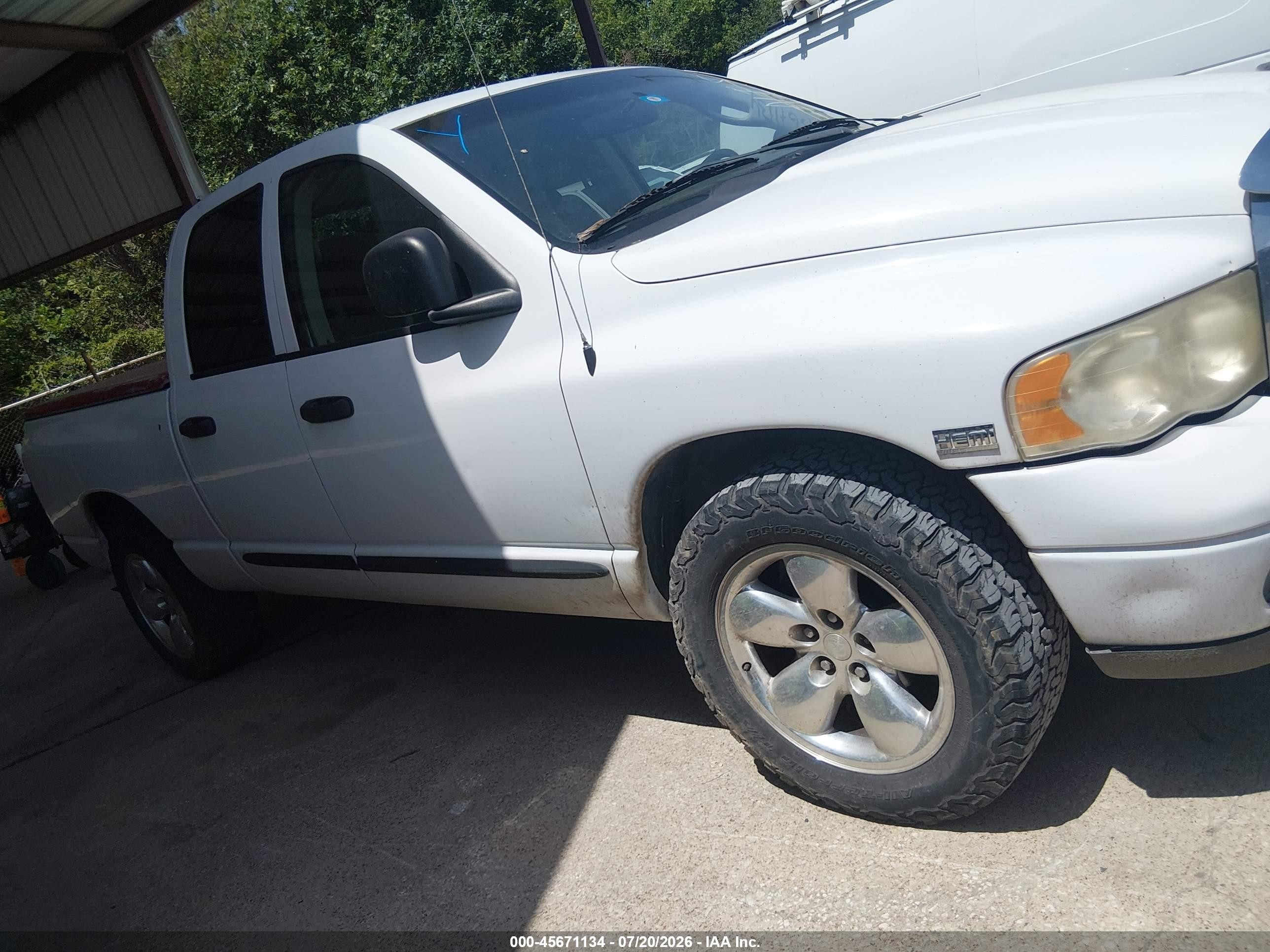 2004 Dodge Ram 1500 Slt/laramie White vin: 1D7HA18D04S774603