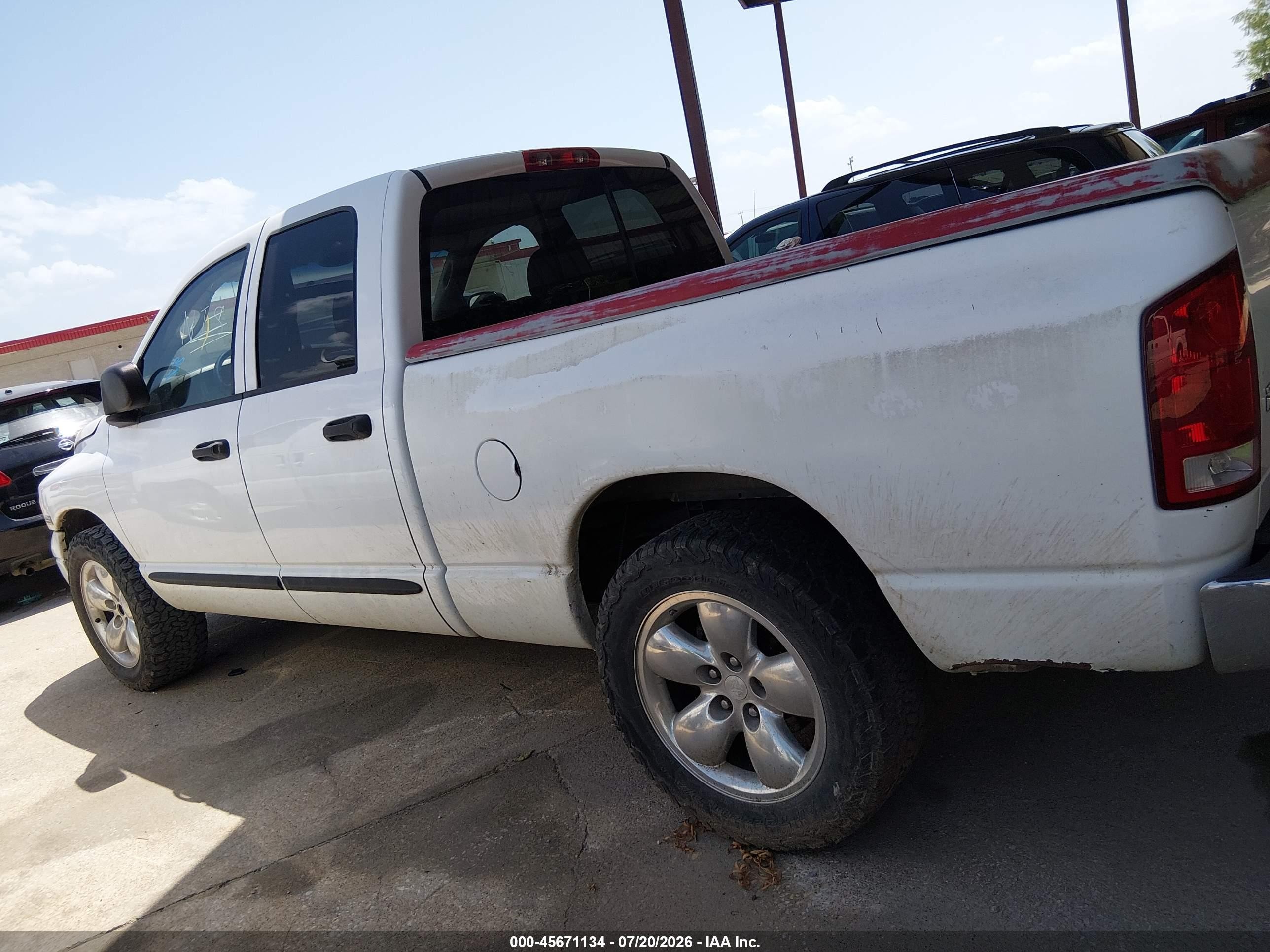 2004 Dodge Ram 1500 Slt/laramie White vin: 1D7HA18D04S774603
