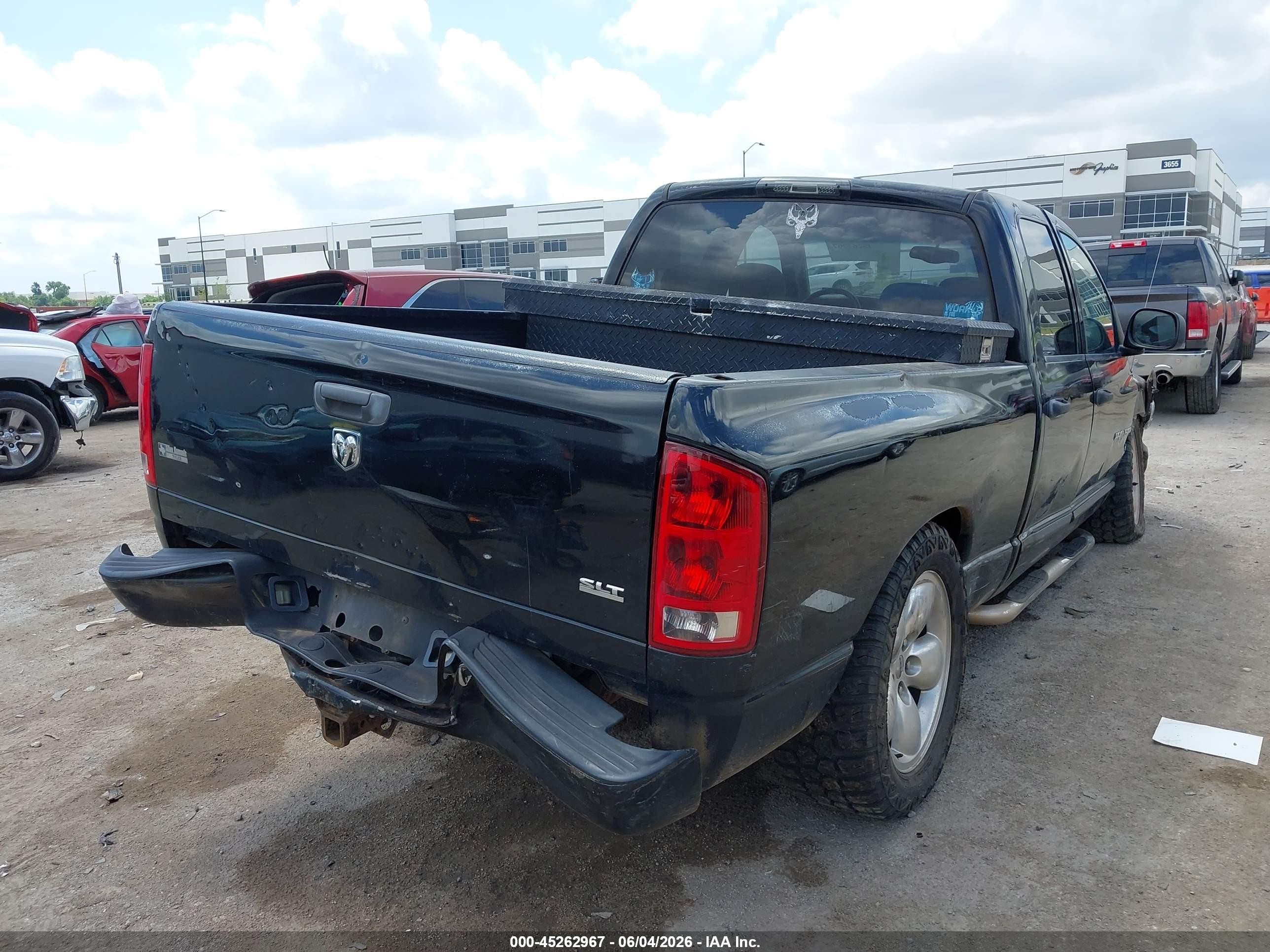 2005 Dodge Ram 1500 Slt/laramie Black vin: 1D7HA18D05S323253