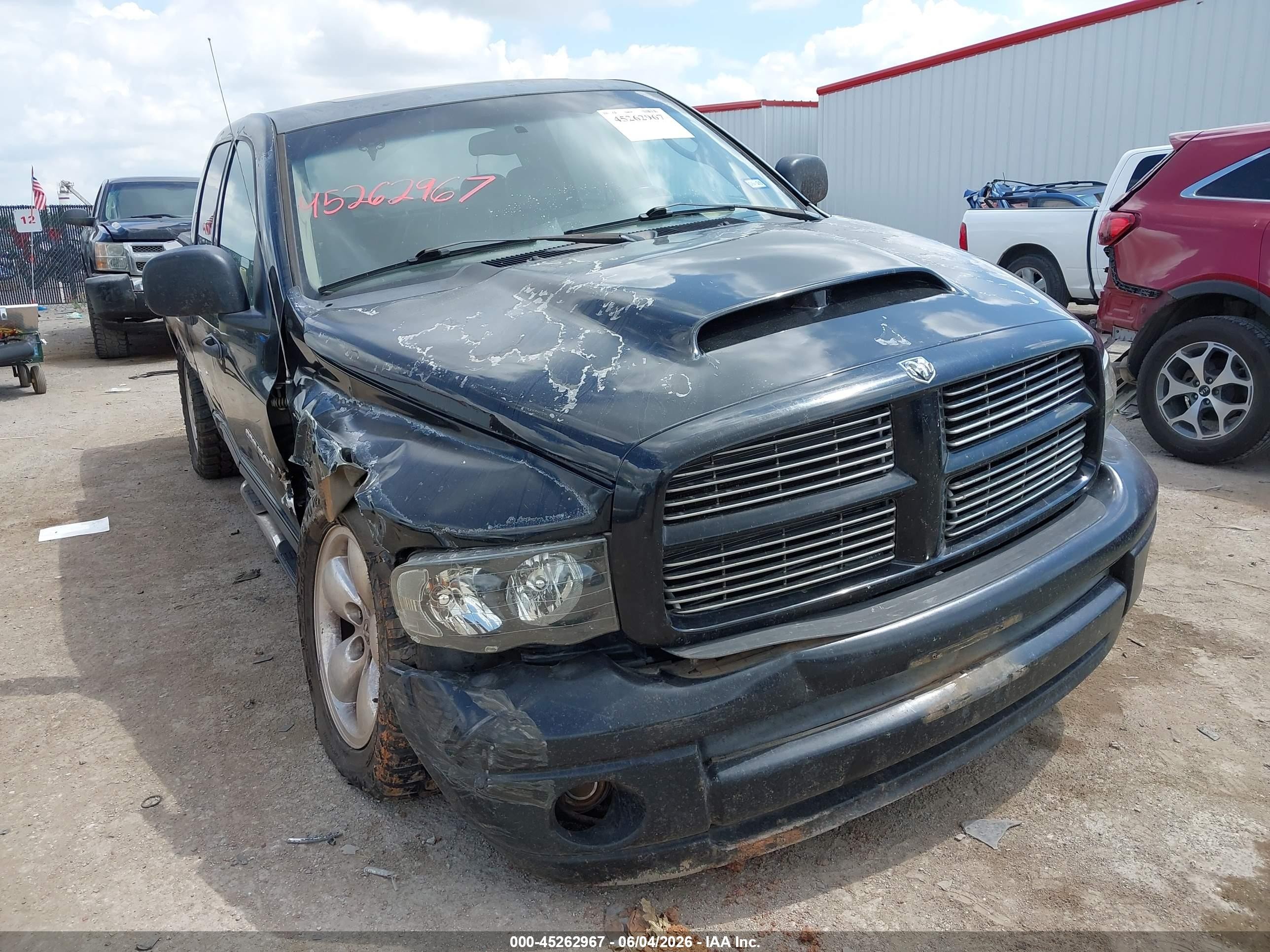 2005 Dodge Ram 1500 Slt/laramie Black vin: 1D7HA18D05S323253