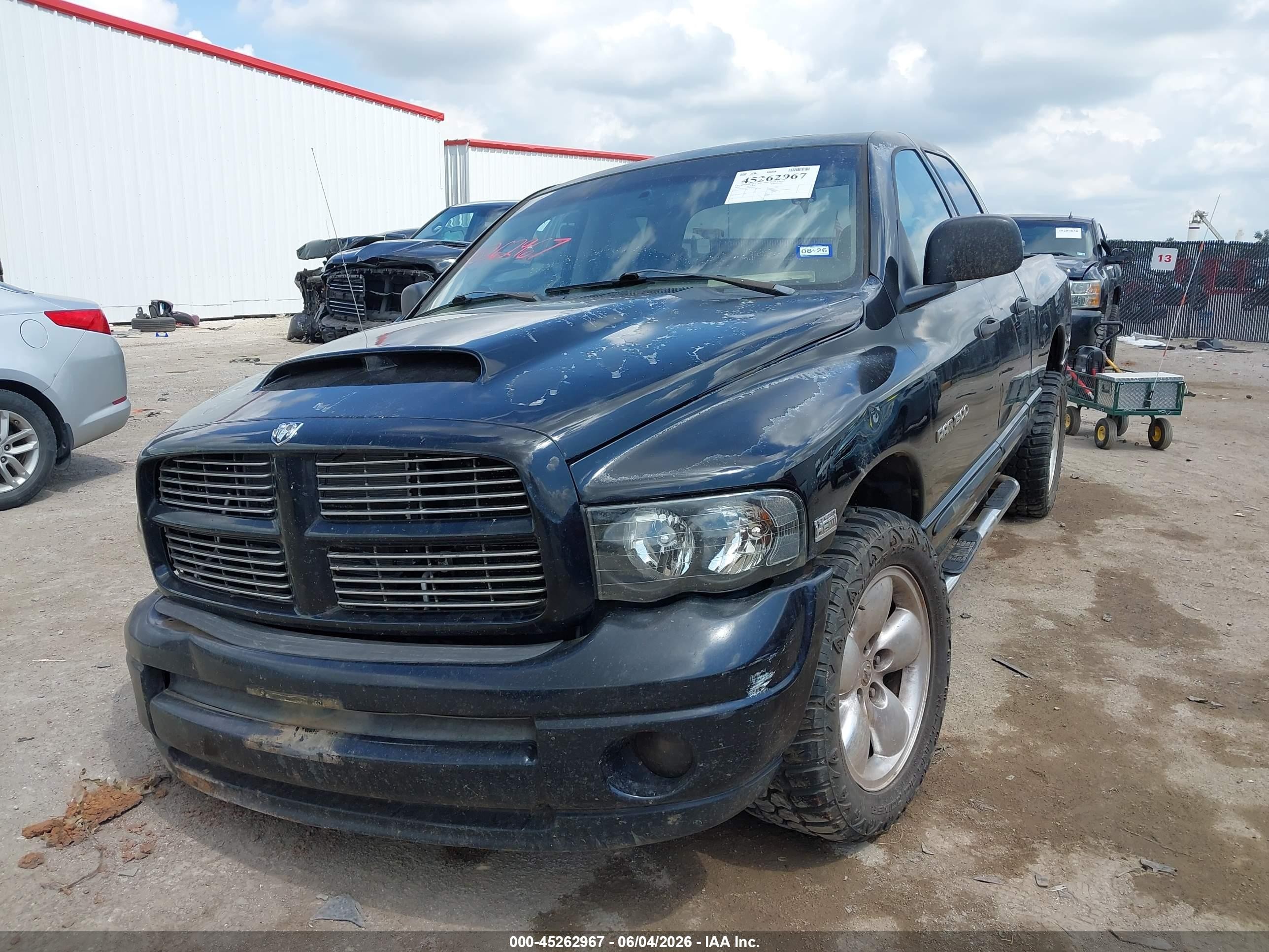 2005 Dodge Ram 1500 Slt/laramie Black vin: 1D7HA18D05S323253