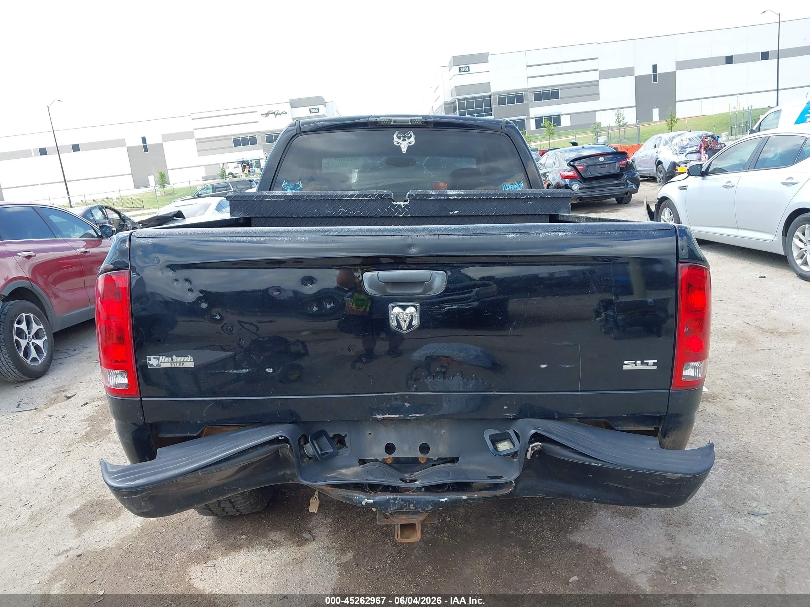 2005 Dodge Ram 1500 Slt/laramie Black vin: 1D7HA18D05S323253