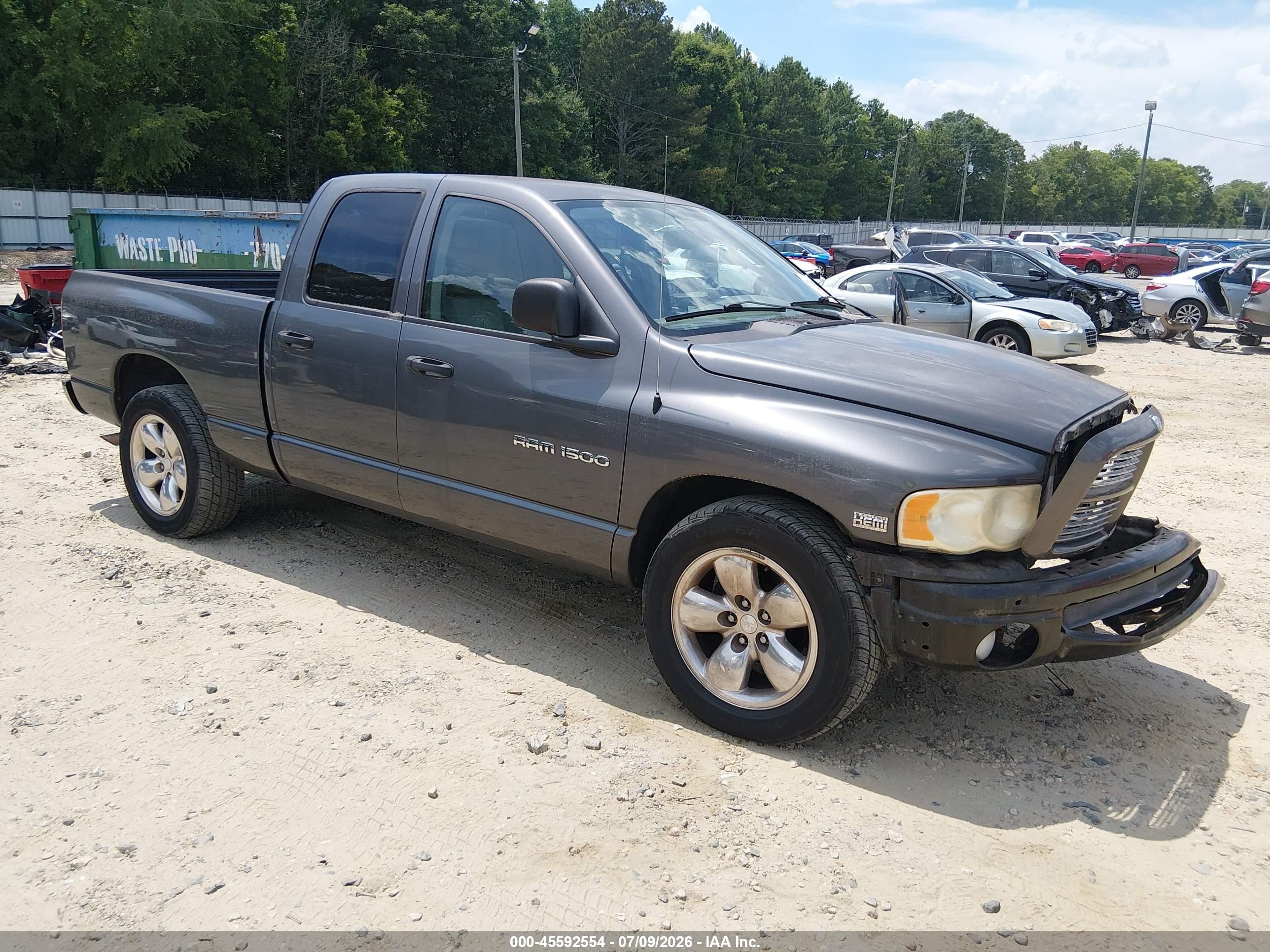 2003 Dodge Ram 1500 Slt/laramie/st Серый vin: 1D7HA18D13S220758