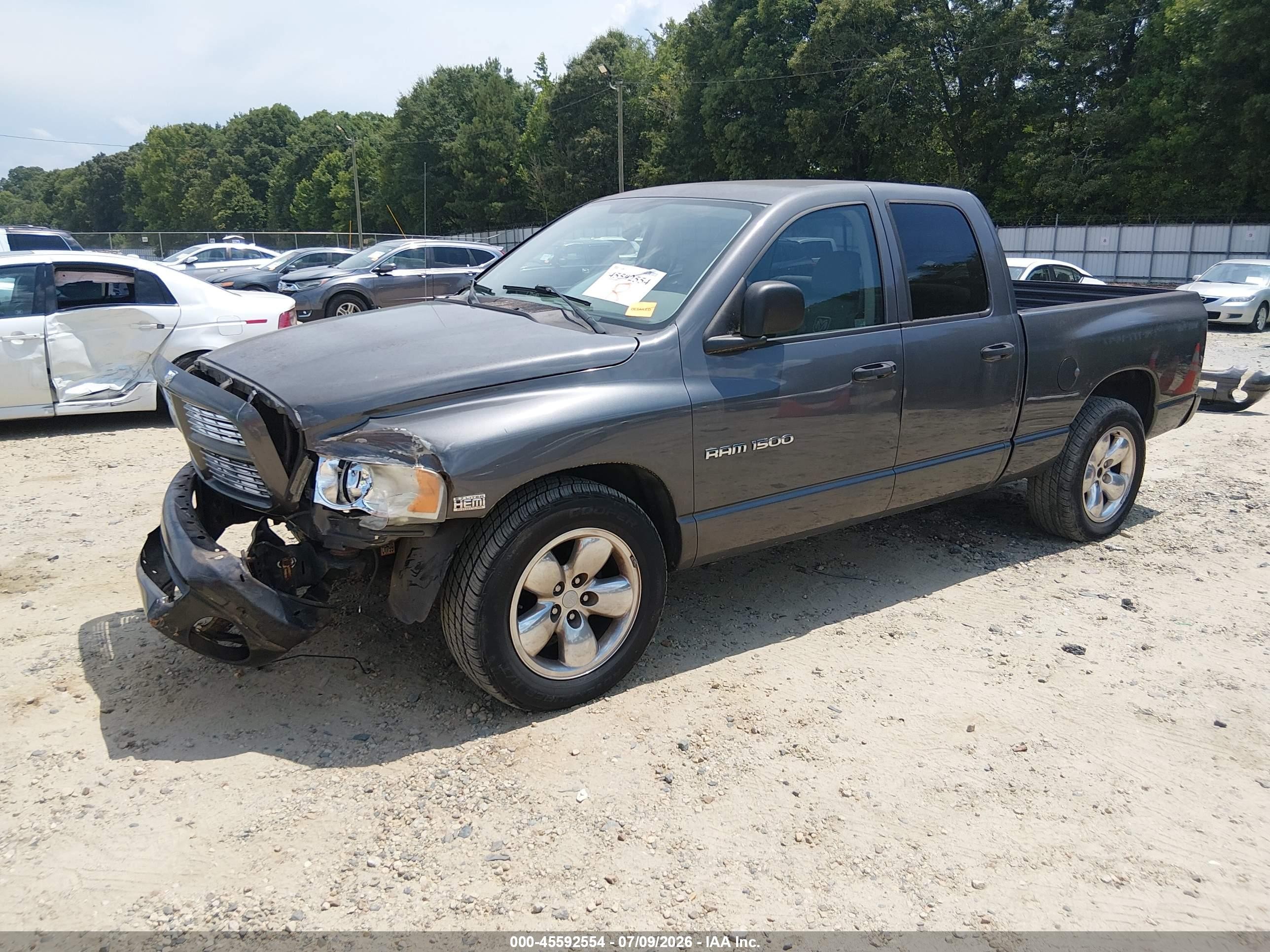 2003 Dodge Ram 1500 Slt/laramie/st Серый vin: 1D7HA18D13S220758