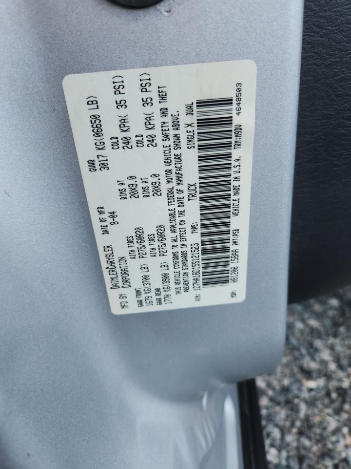 2005 Dodge Ram 1500 St Silver vin: 1D7HA18D15S121523