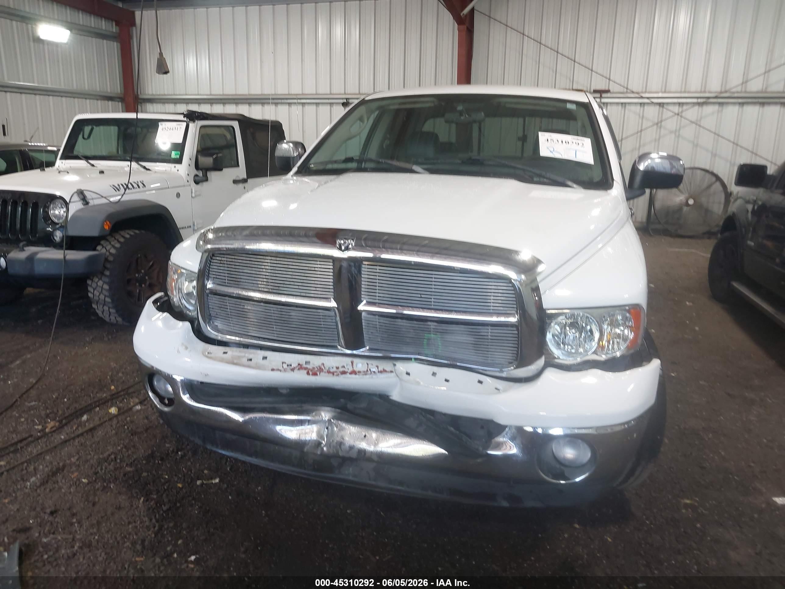 2004 Dodge Ram 1500 Slt/laramie White vin: 1D7HA18D24J200820