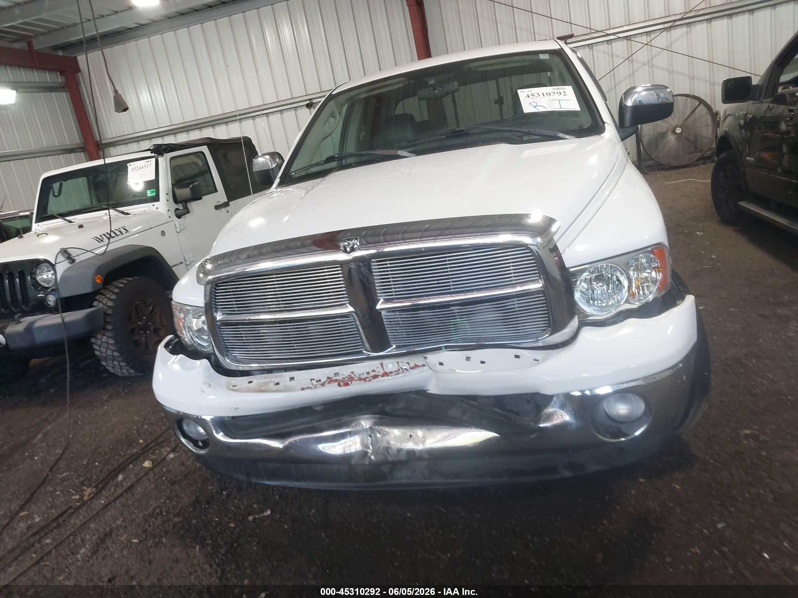 2004 Dodge Ram 1500 Slt/laramie White vin: 1D7HA18D24J200820