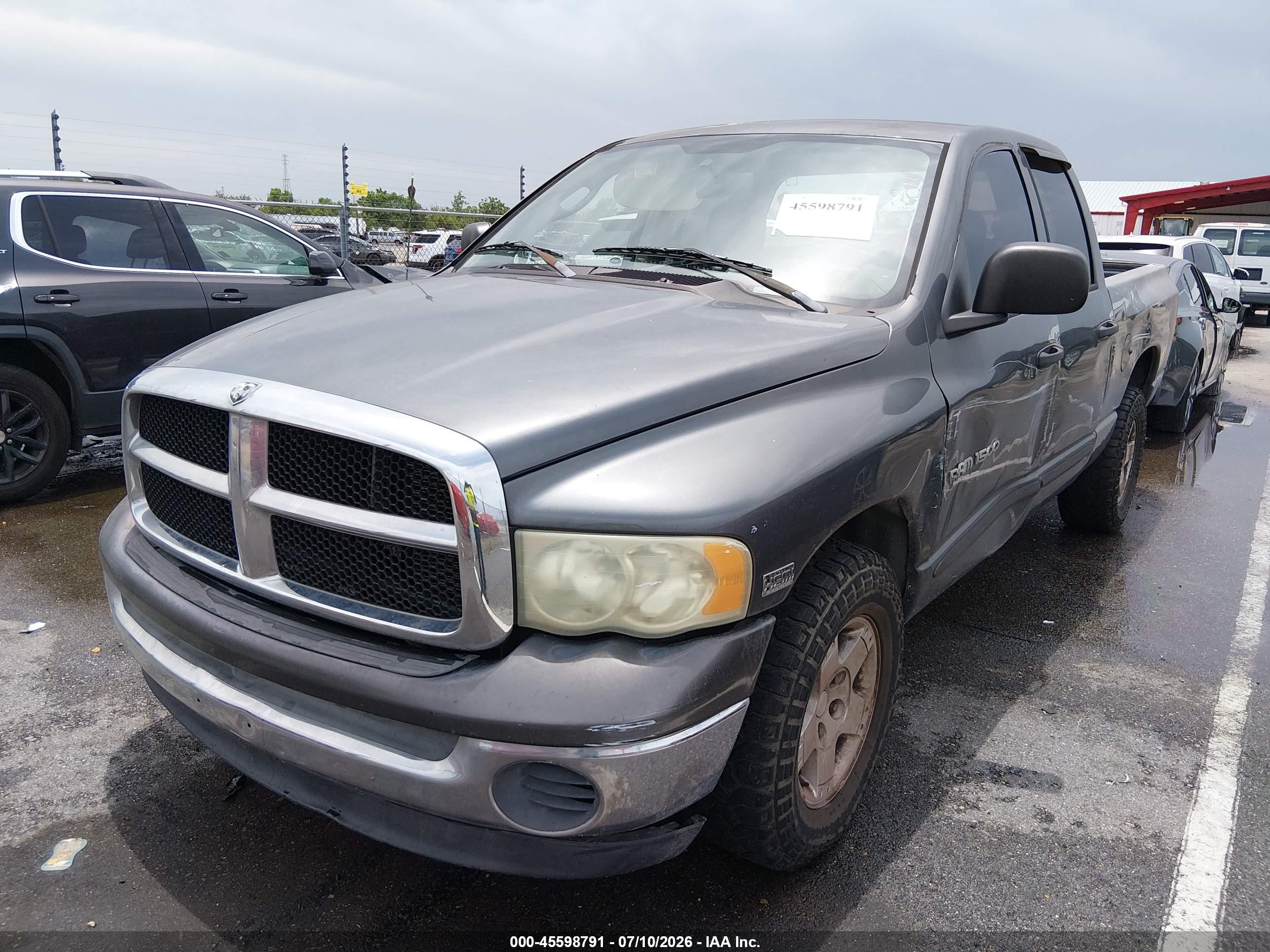 2004 Dodge Ram 1500 Slt/laramie Gray vin: 1D7HA18D24S529026