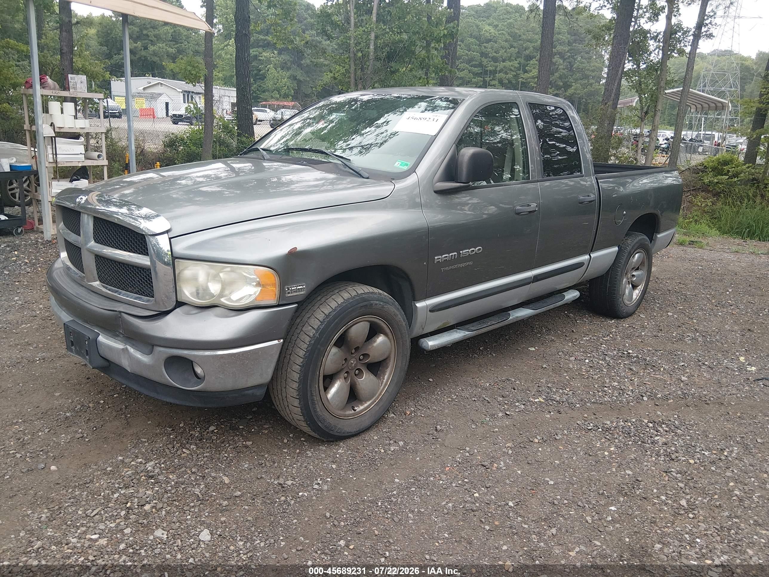 2005 Dodge Ram 1500 Slt/laramie Серый vin: 1D7HA18D25J545752