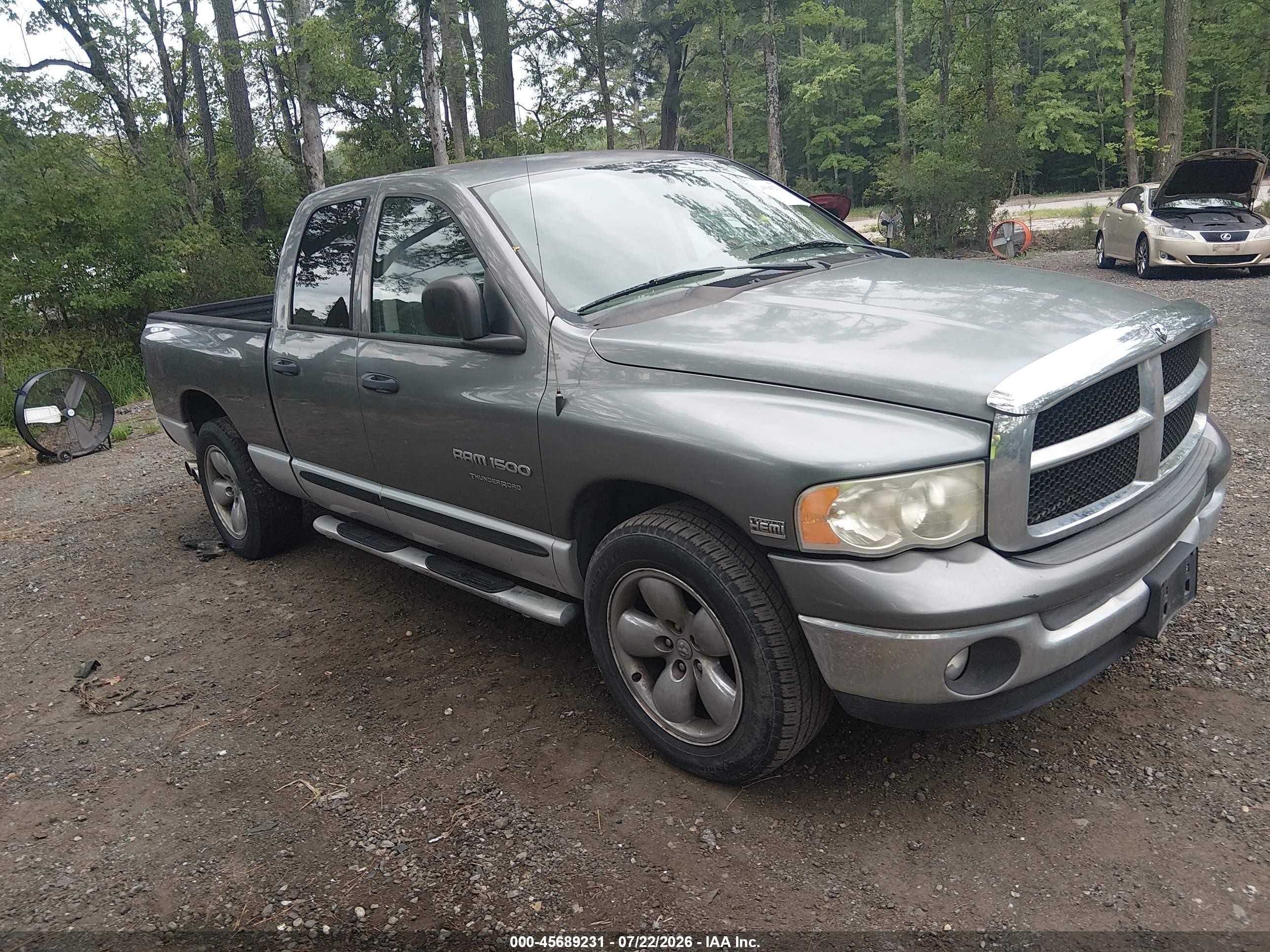 2005 Dodge Ram 1500 Slt/laramie Gray vin: 1D7HA18D25J545752