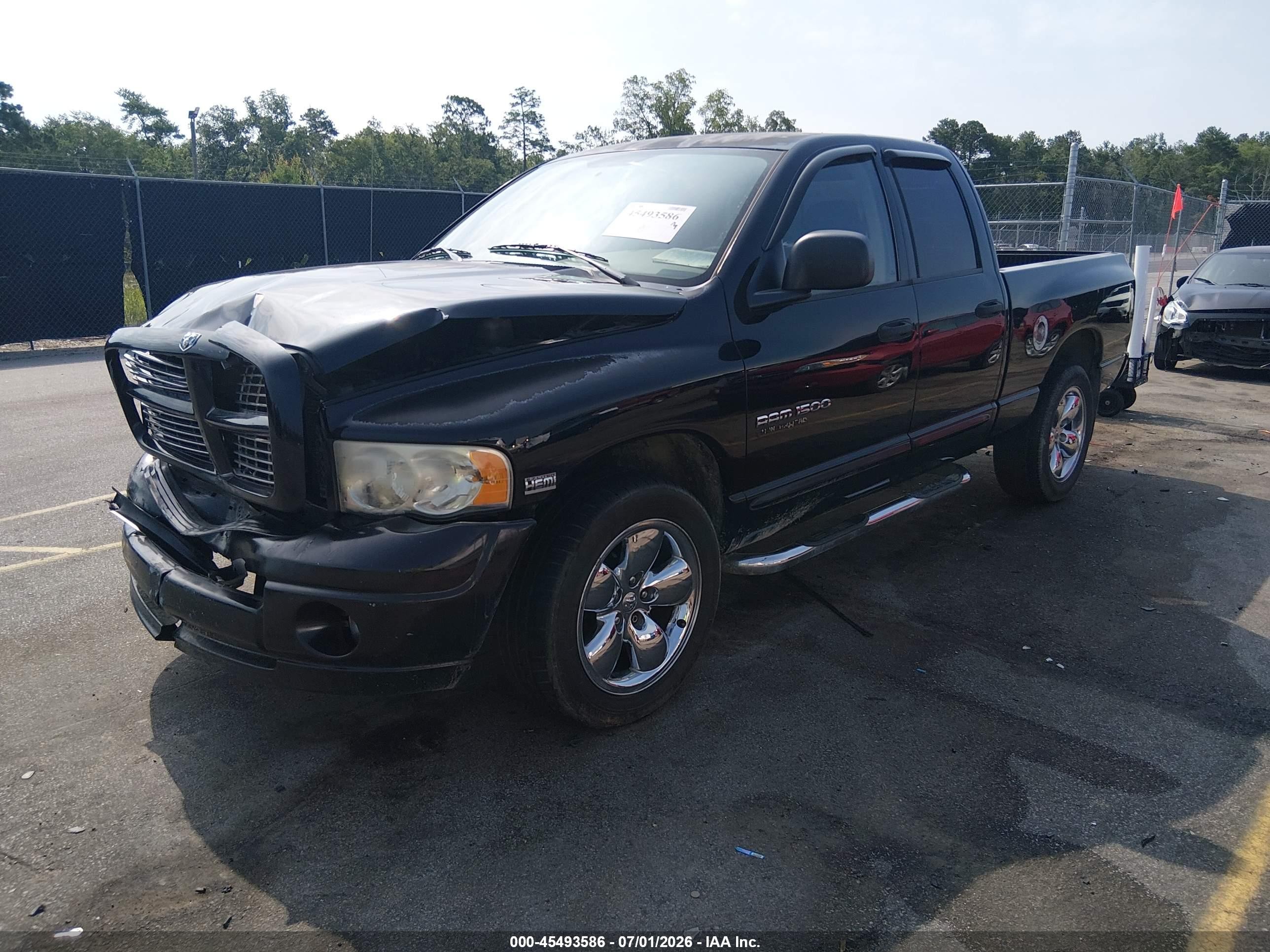 2005 Dodge Ram 1500 Slt/laramie Black vin: 1D7HA18D25S266229