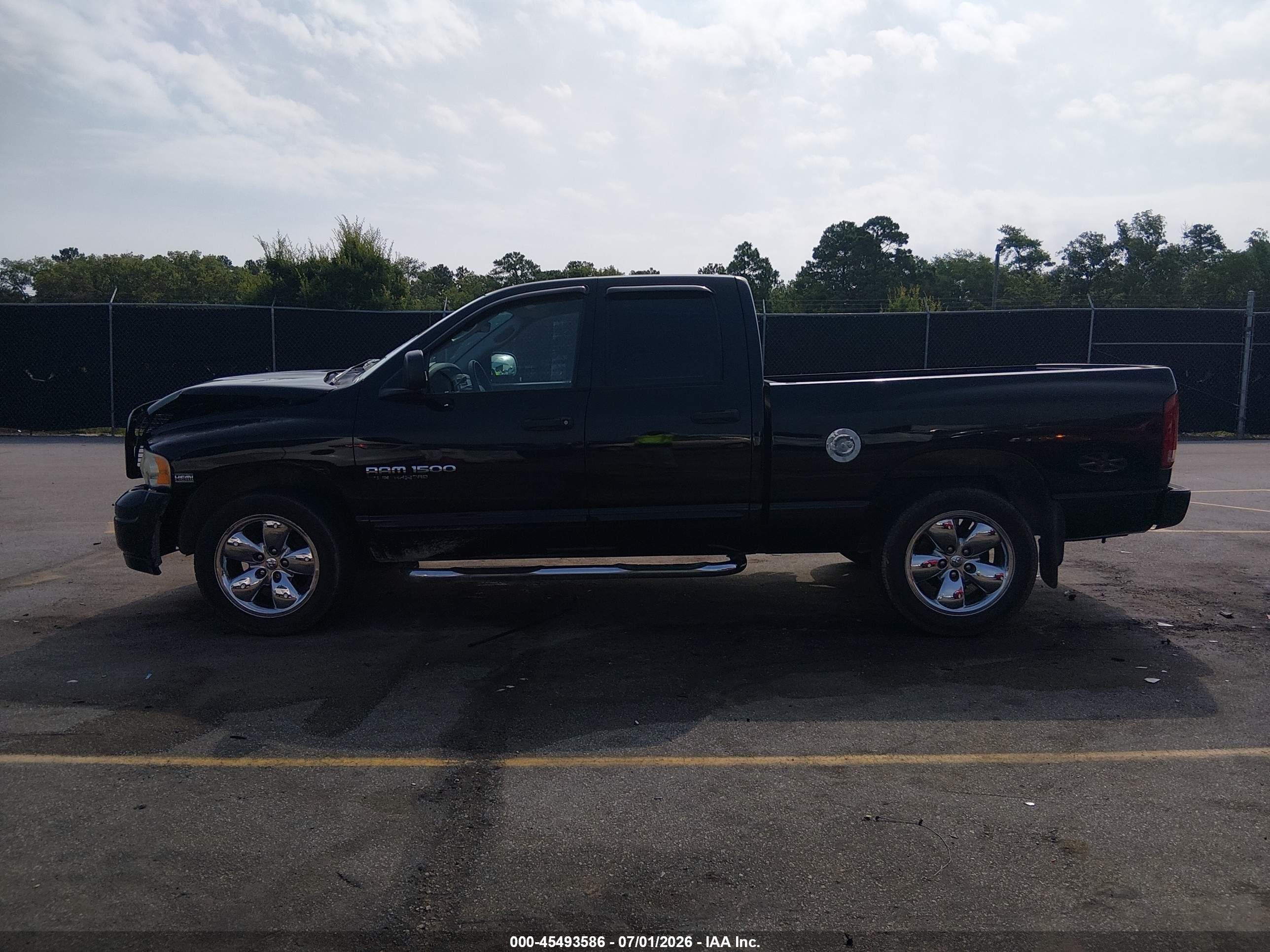2005 Dodge Ram 1500 Slt/laramie Black vin: 1D7HA18D25S266229