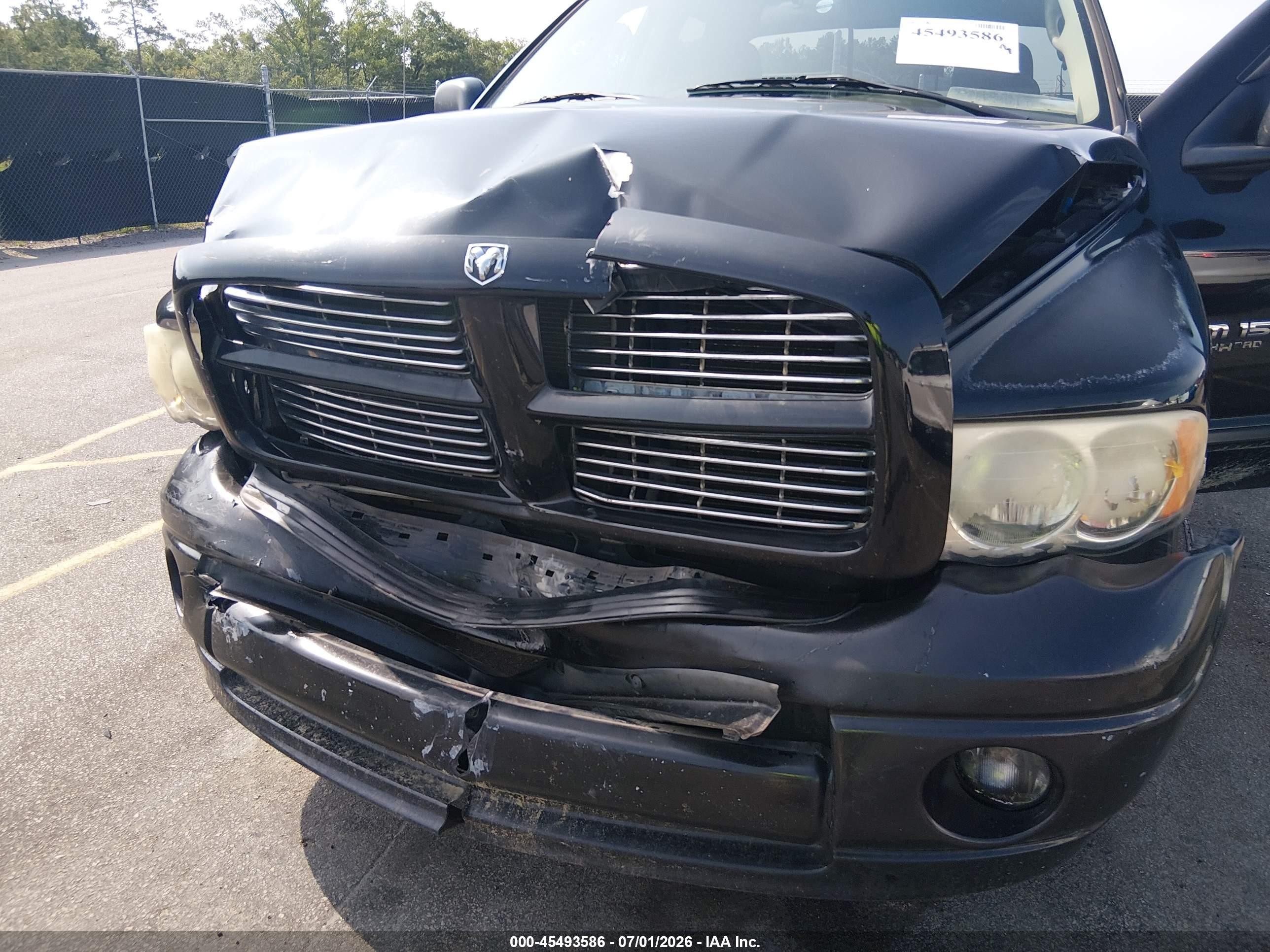 2005 Dodge Ram 1500 Slt/laramie Black vin: 1D7HA18D25S266229