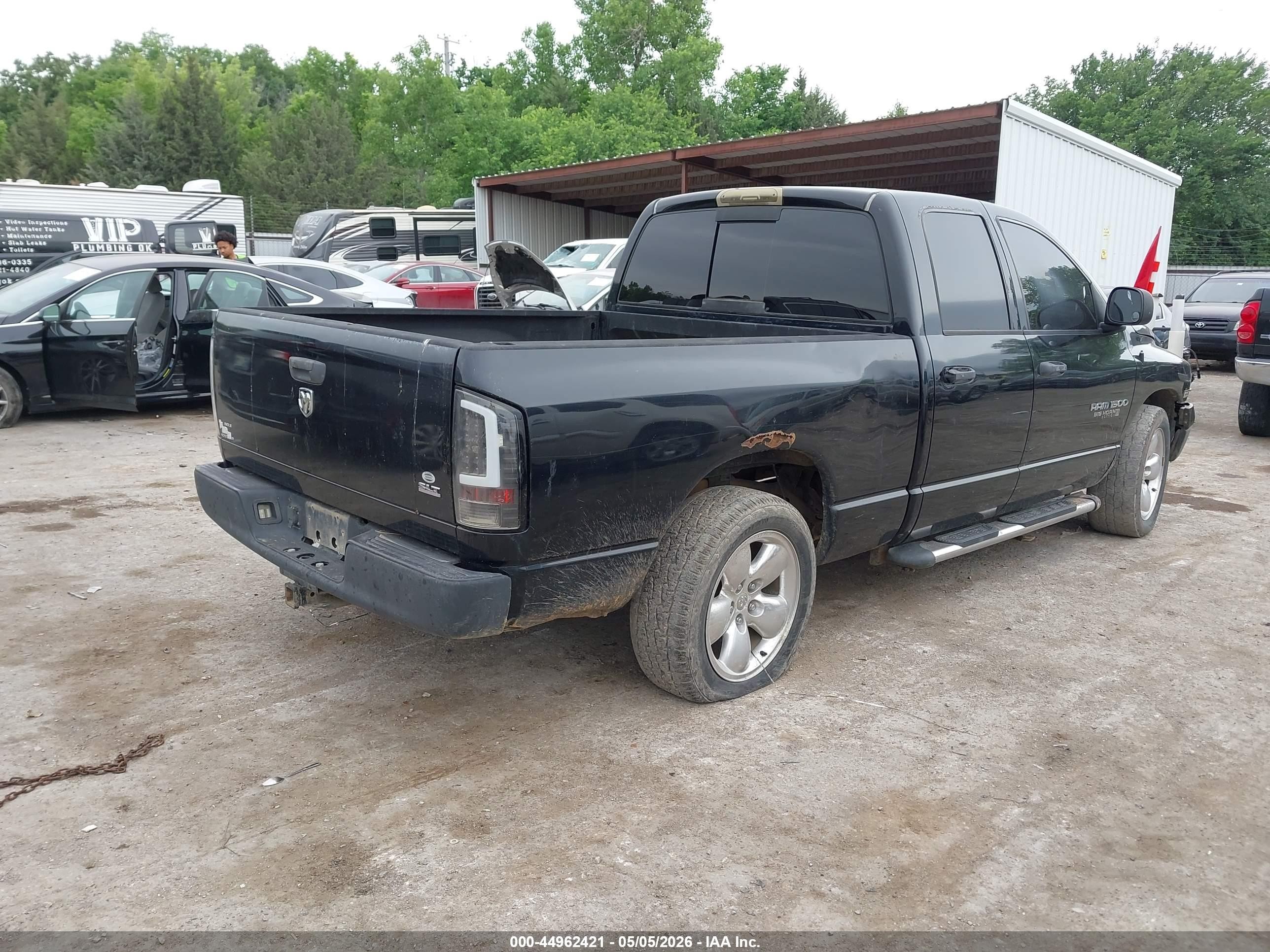 2005 Dodge Ram 1500 Slt/laramie Black vin: 1D7HA18D25S279675