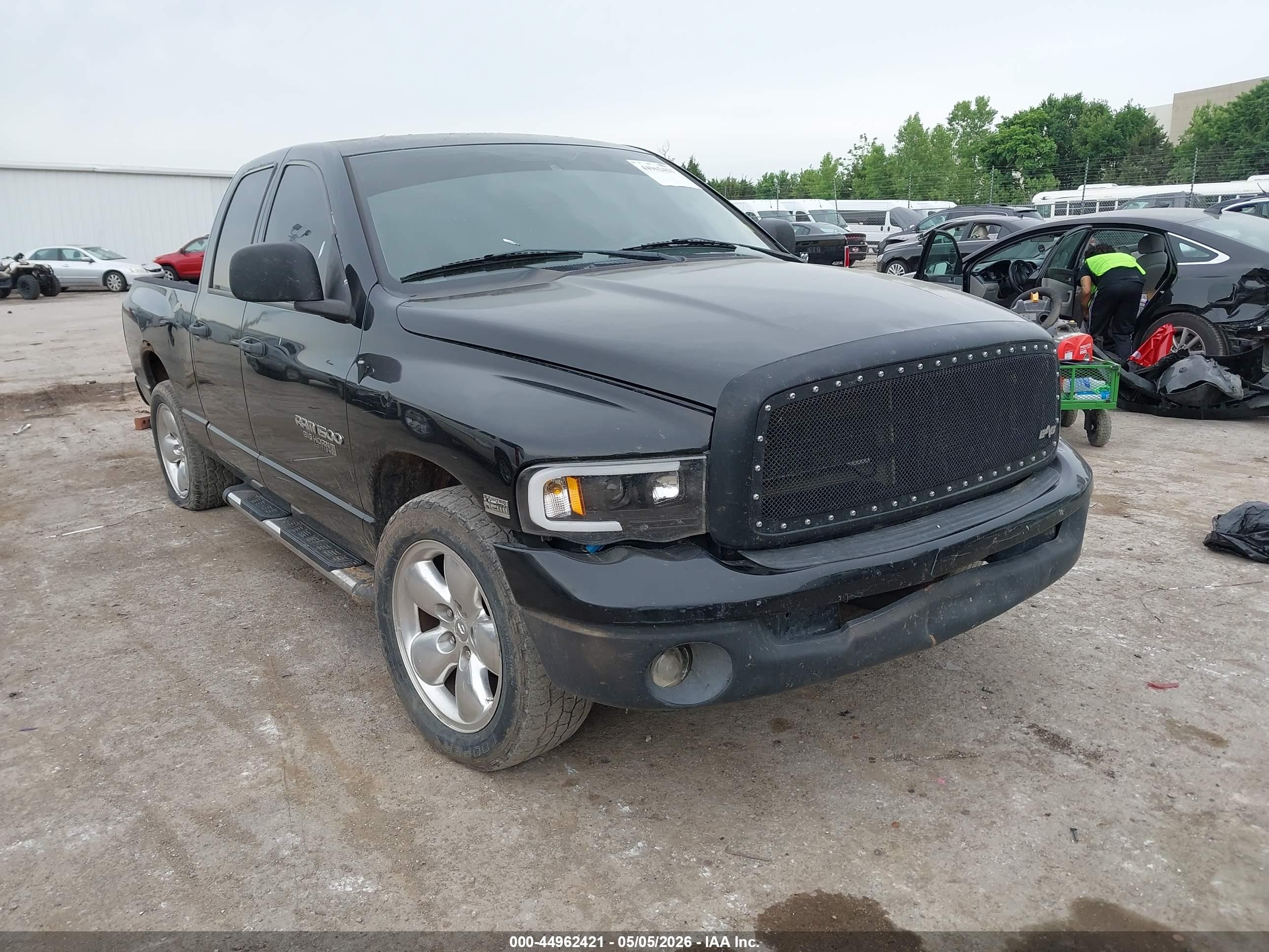 2005 Dodge Ram 1500 Slt/laramie Black vin: 1D7HA18D25S279675