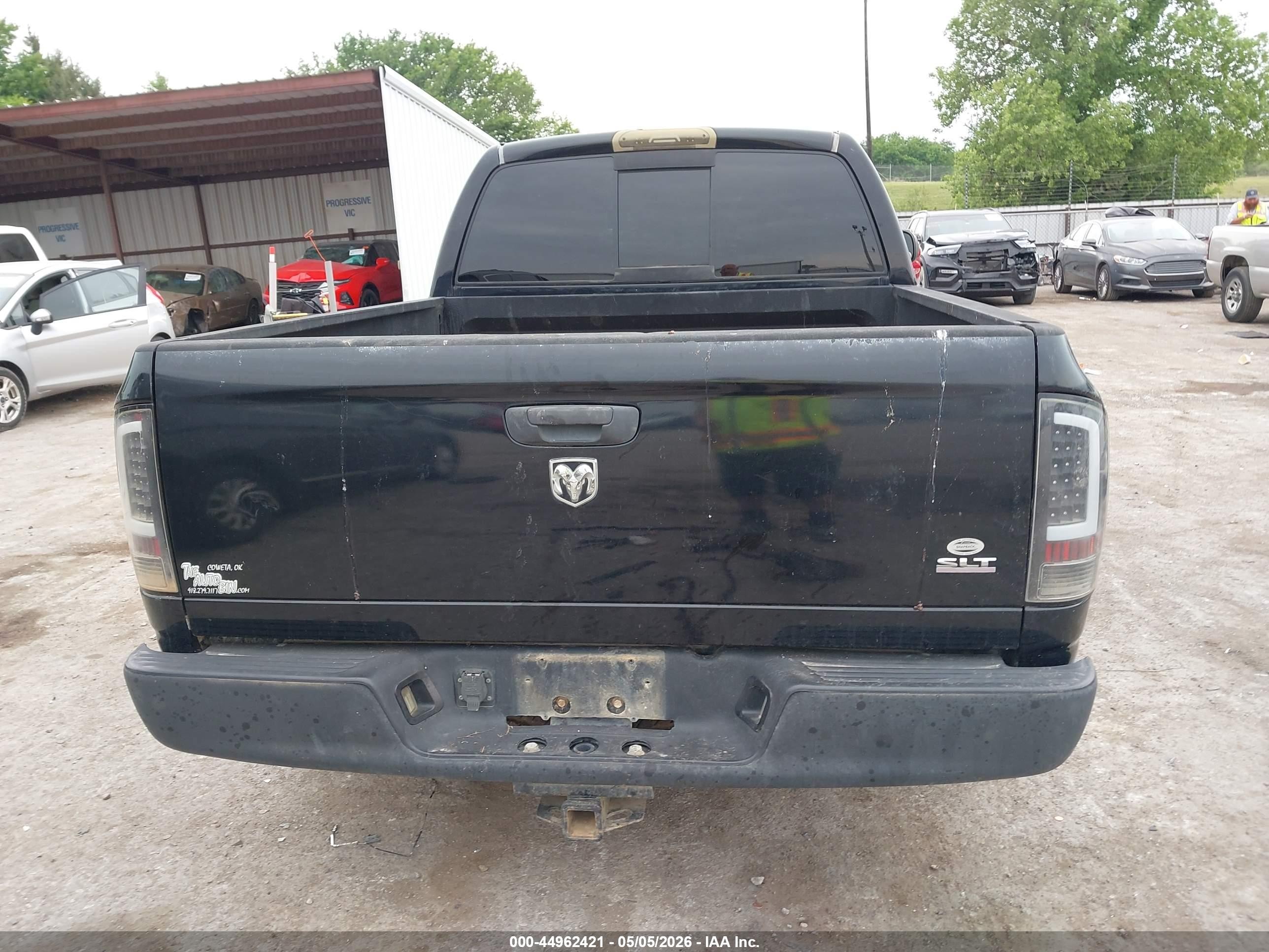2005 Dodge Ram 1500 Slt/laramie Black vin: 1D7HA18D25S279675