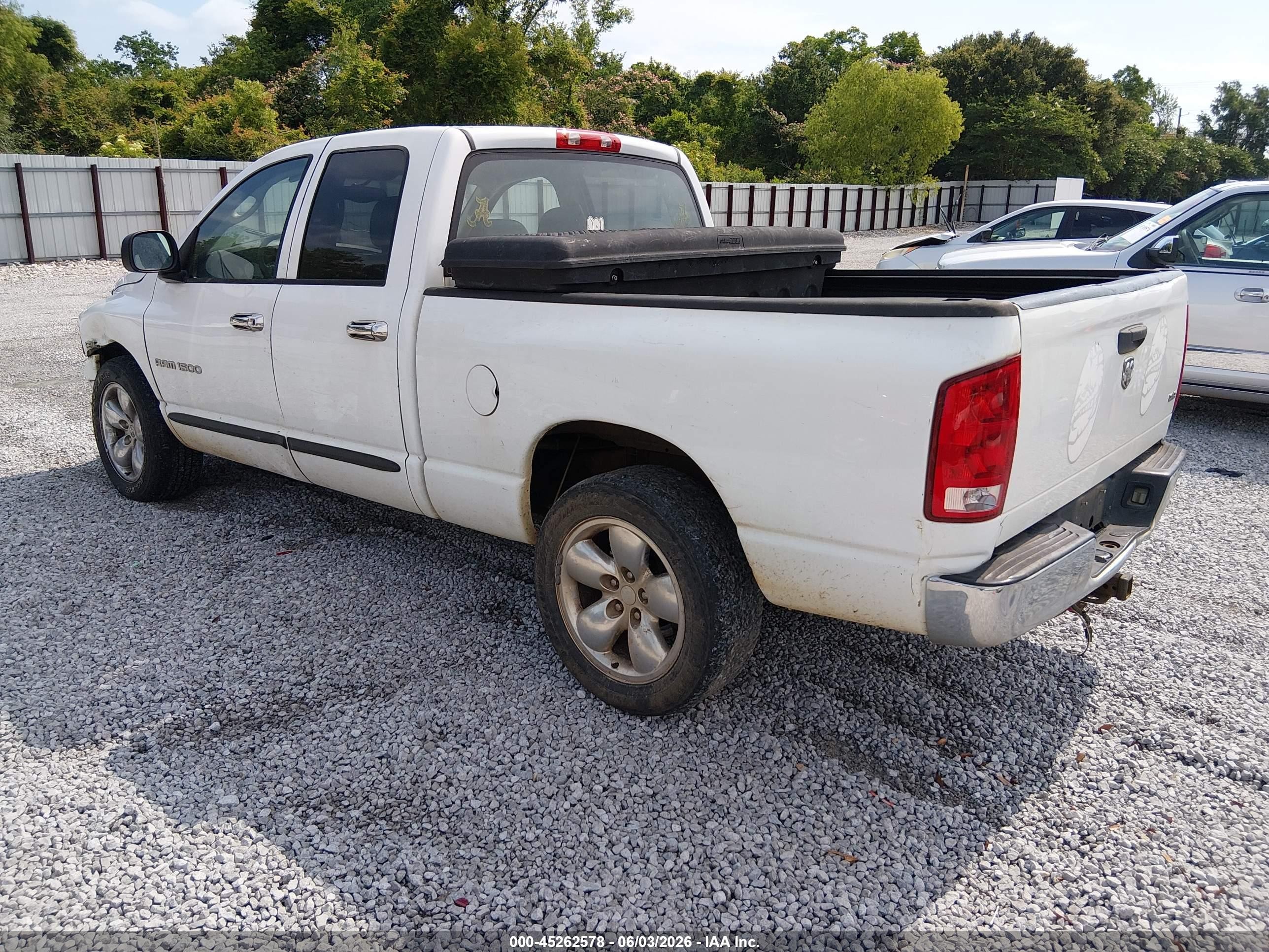2005 Dodge Ram 1500 Slt/laramie White vin: 1D7HA18D25S354388