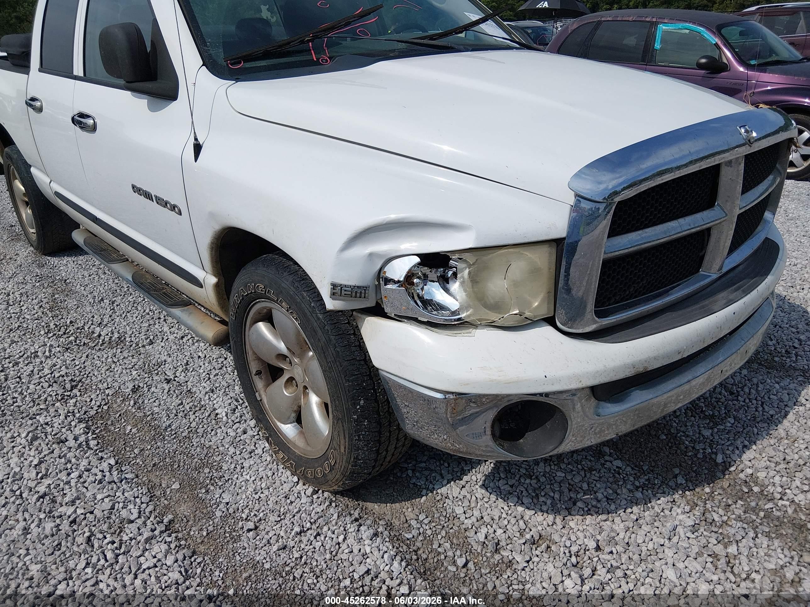 2005 Dodge Ram 1500 Slt/laramie White vin: 1D7HA18D25S354388