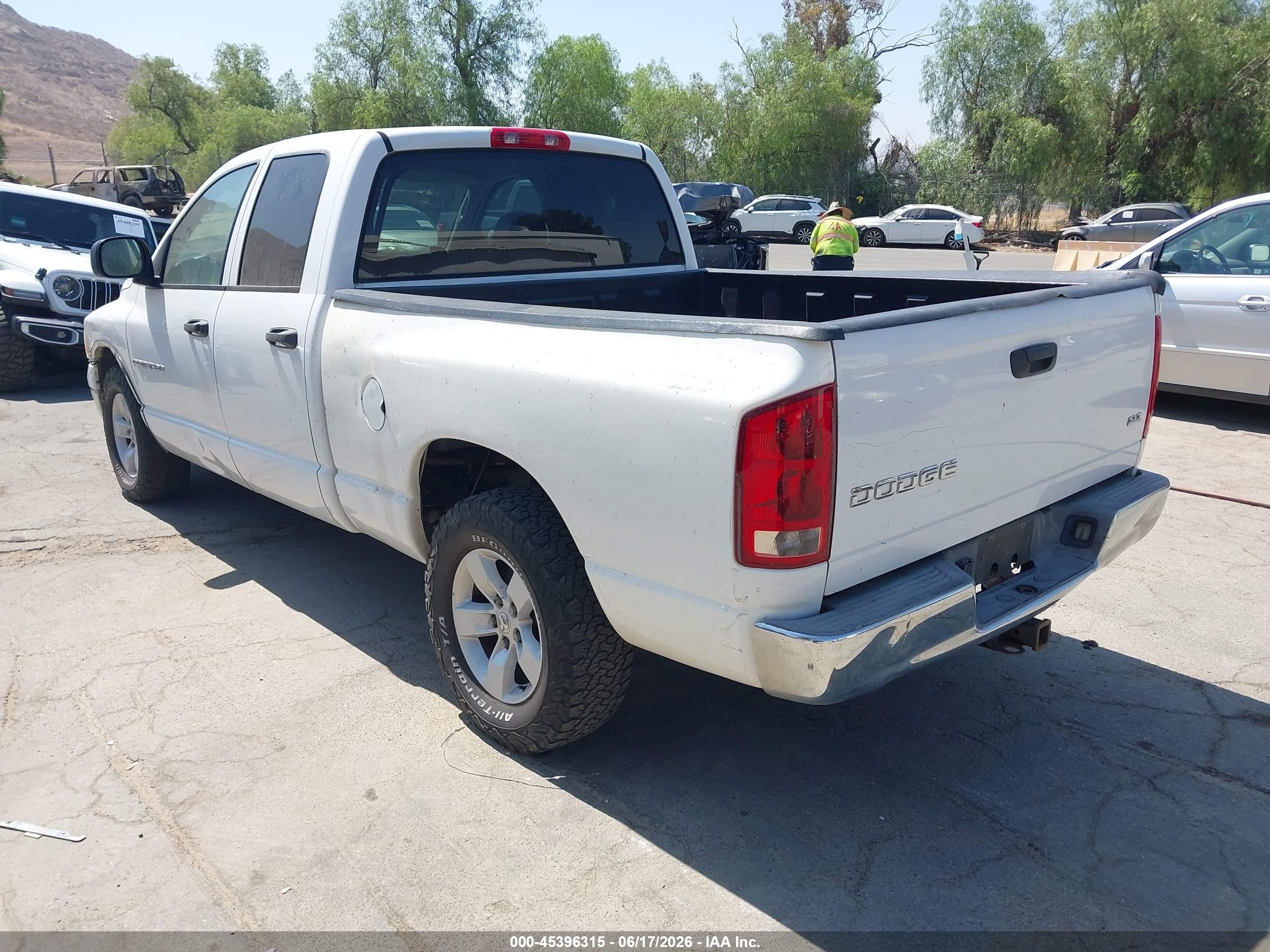 2003 Dodge Ram 1500 Slt/laramie/st White vin: 1D7HA18D33S354221