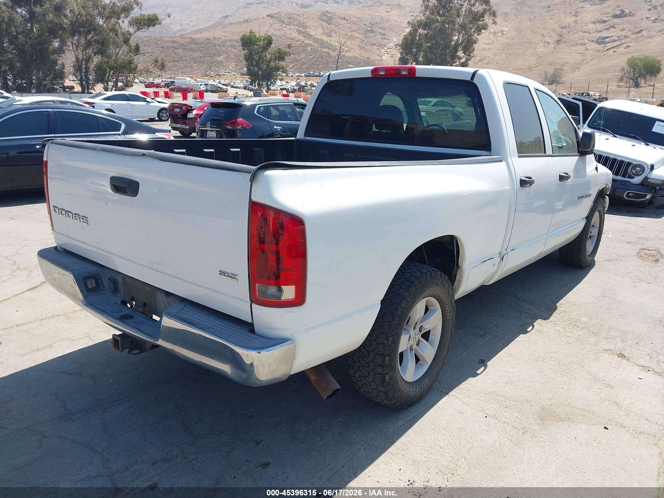 2003 Dodge Ram 1500 Slt/laramie/st White vin: 1D7HA18D33S354221