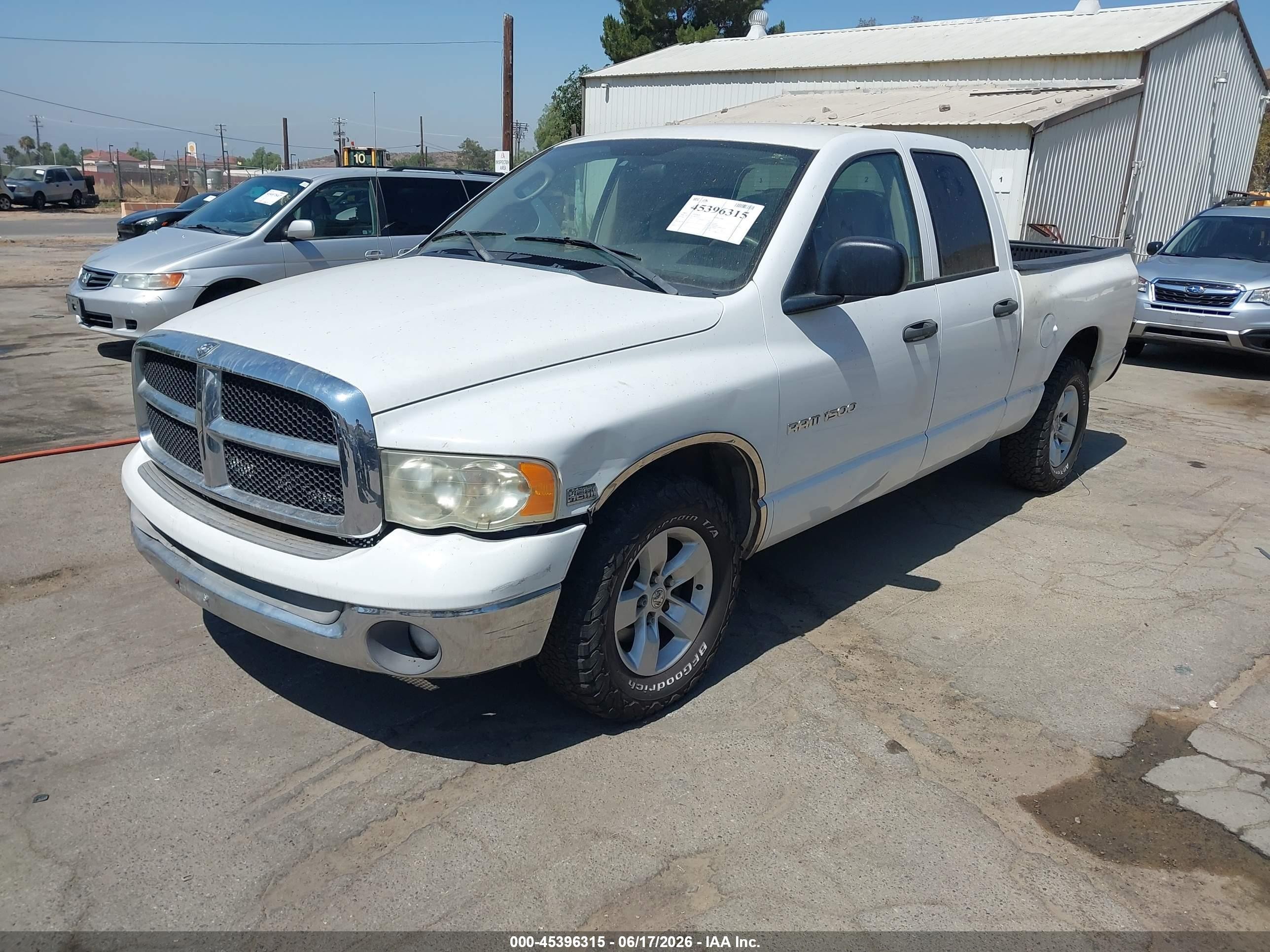 2003 Dodge Ram 1500 Slt/laramie/st White vin: 1D7HA18D33S354221