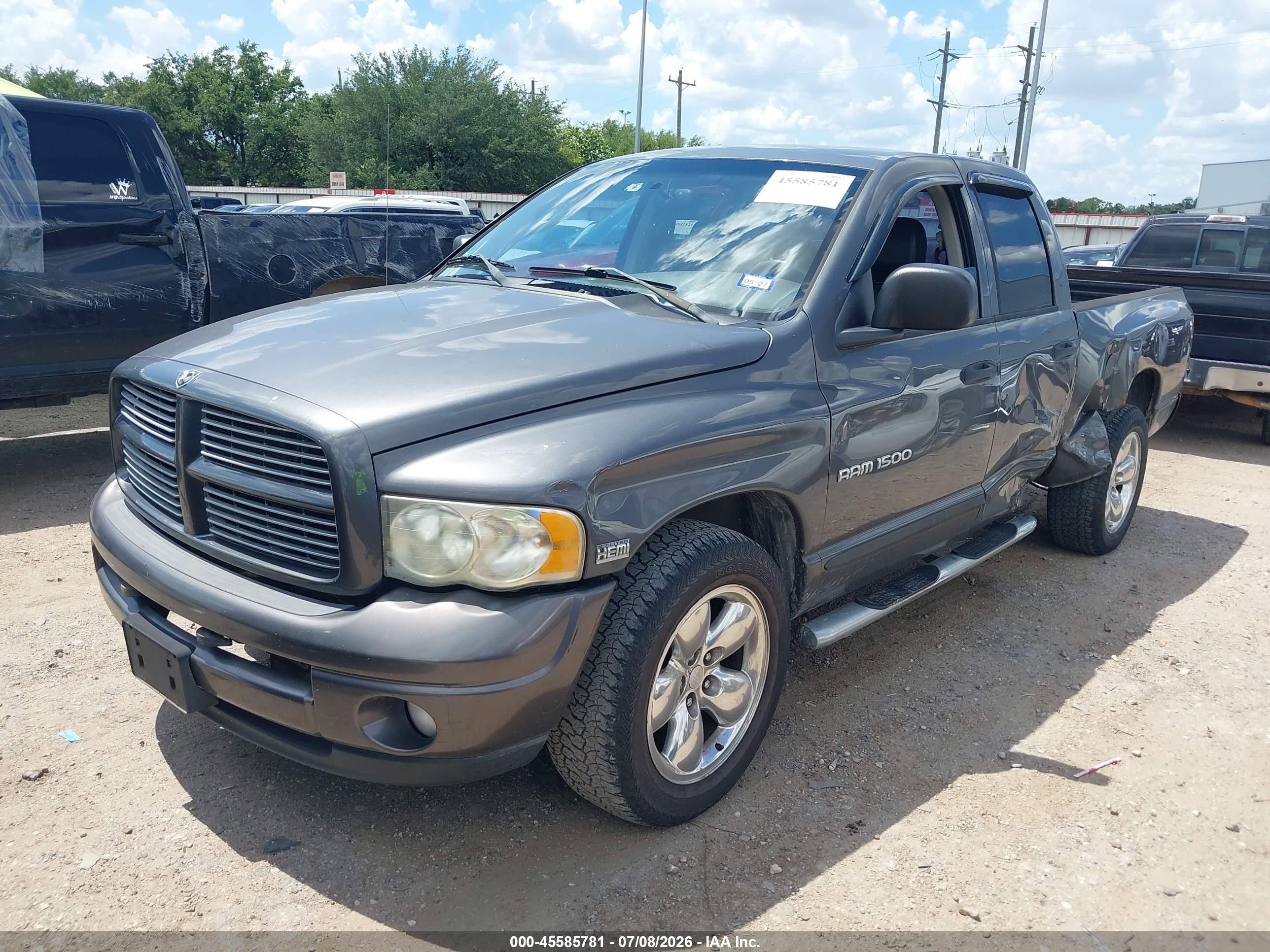 2004 Dodge Ram 1500 Slt/laramie Gray vin: 1D7HA18D34S672891