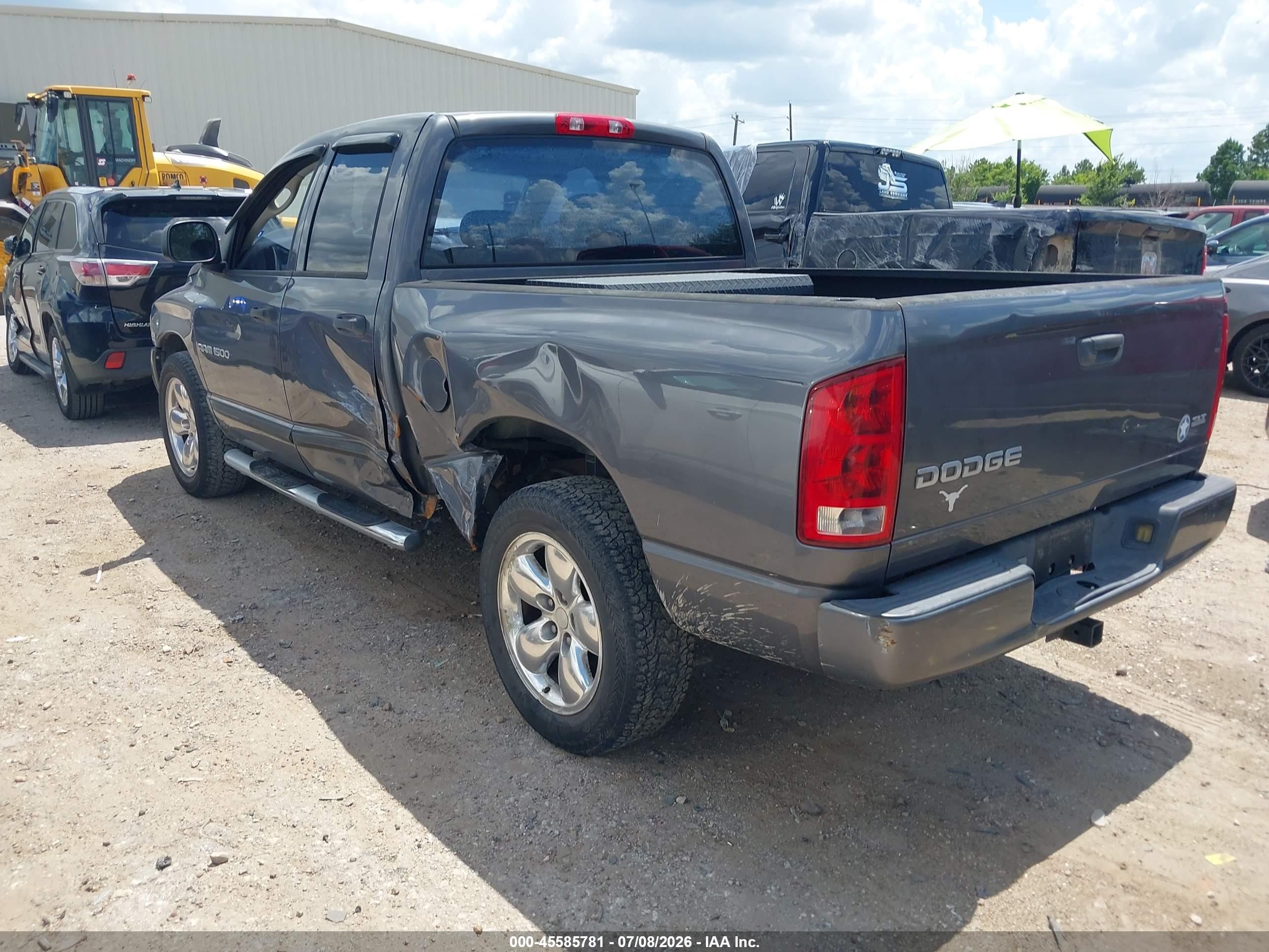 2004 Dodge Ram 1500 Slt/laramie Gray vin: 1D7HA18D34S672891