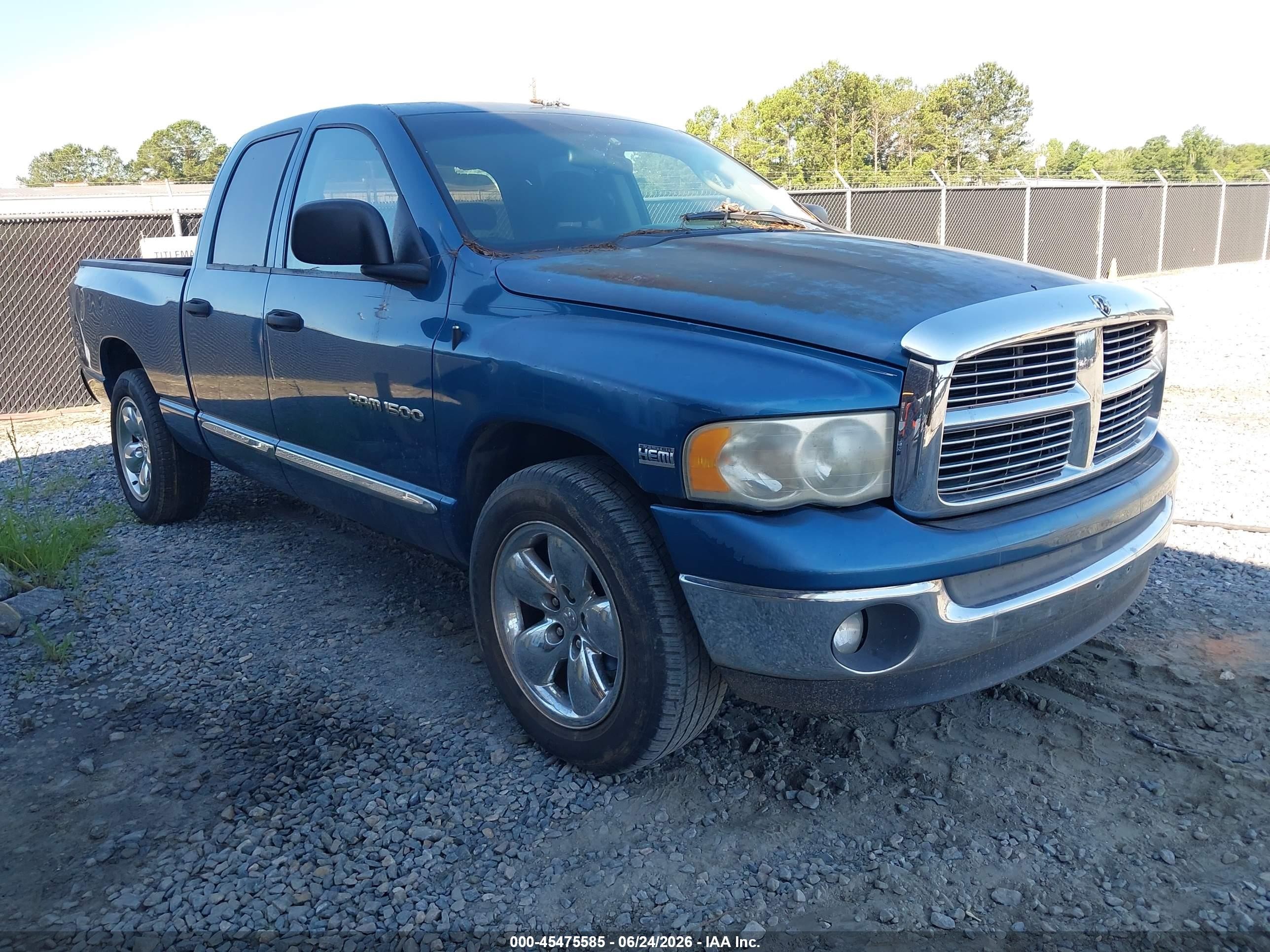 2004 Dodge Ram 1500 Slt/laramie Синий vin: 1D7HA18D34S772005