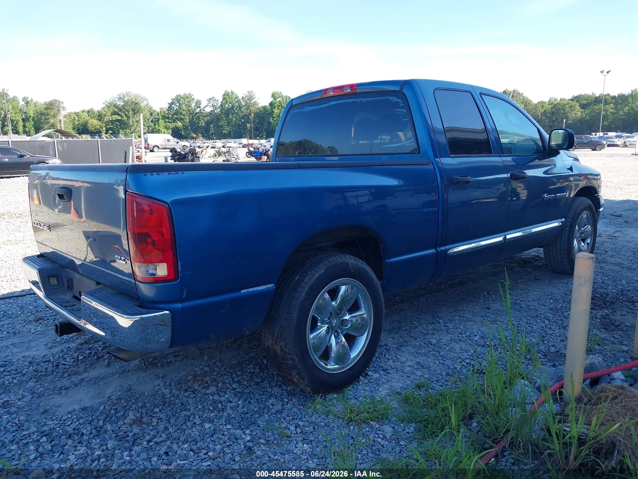 2004 Dodge Ram 1500 Slt/laramie Blue vin: 1D7HA18D34S772005