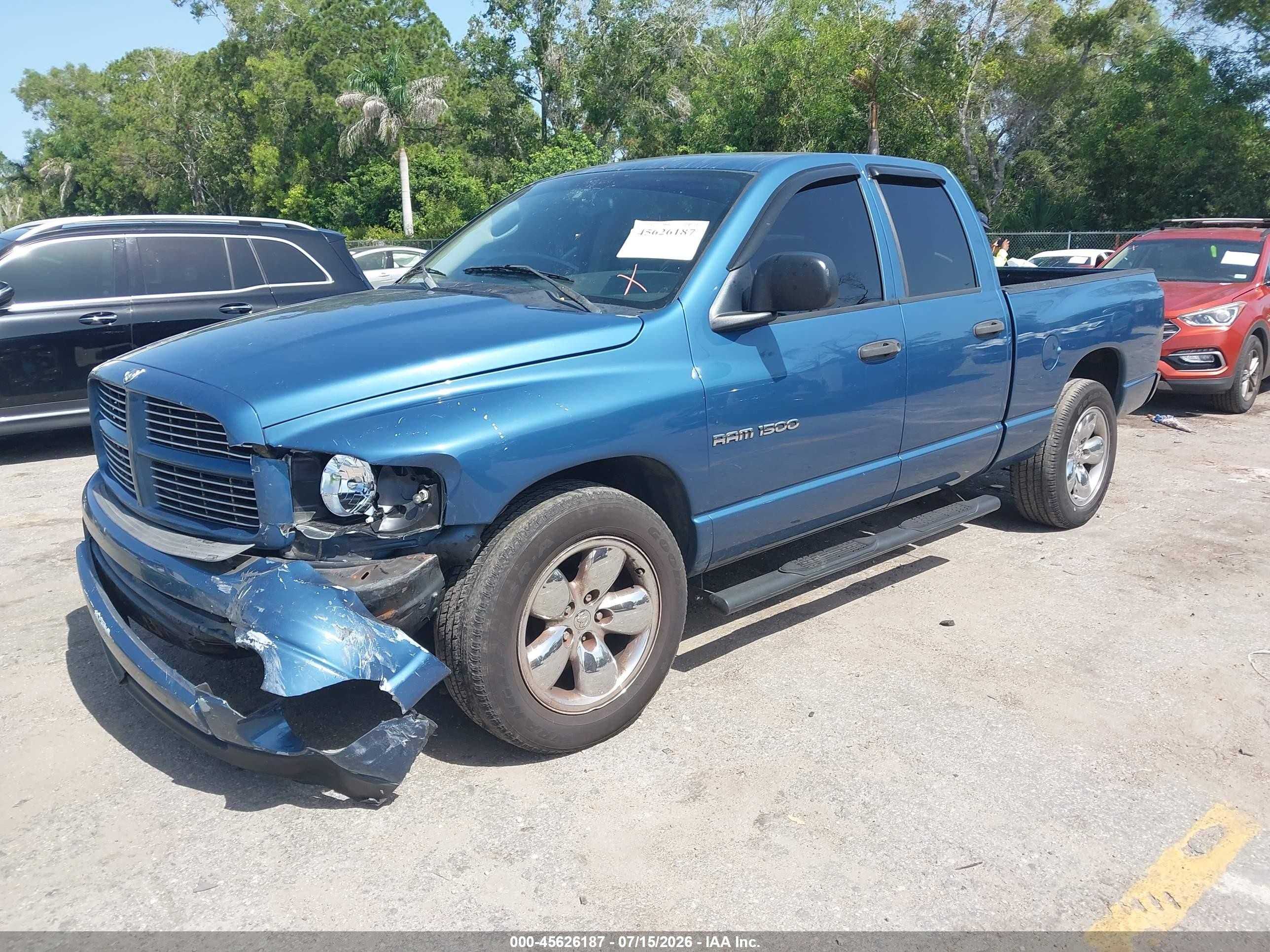2004 Dodge Ram 1500 Slt/laramie Синий vin: 1D7HA18D34S772327