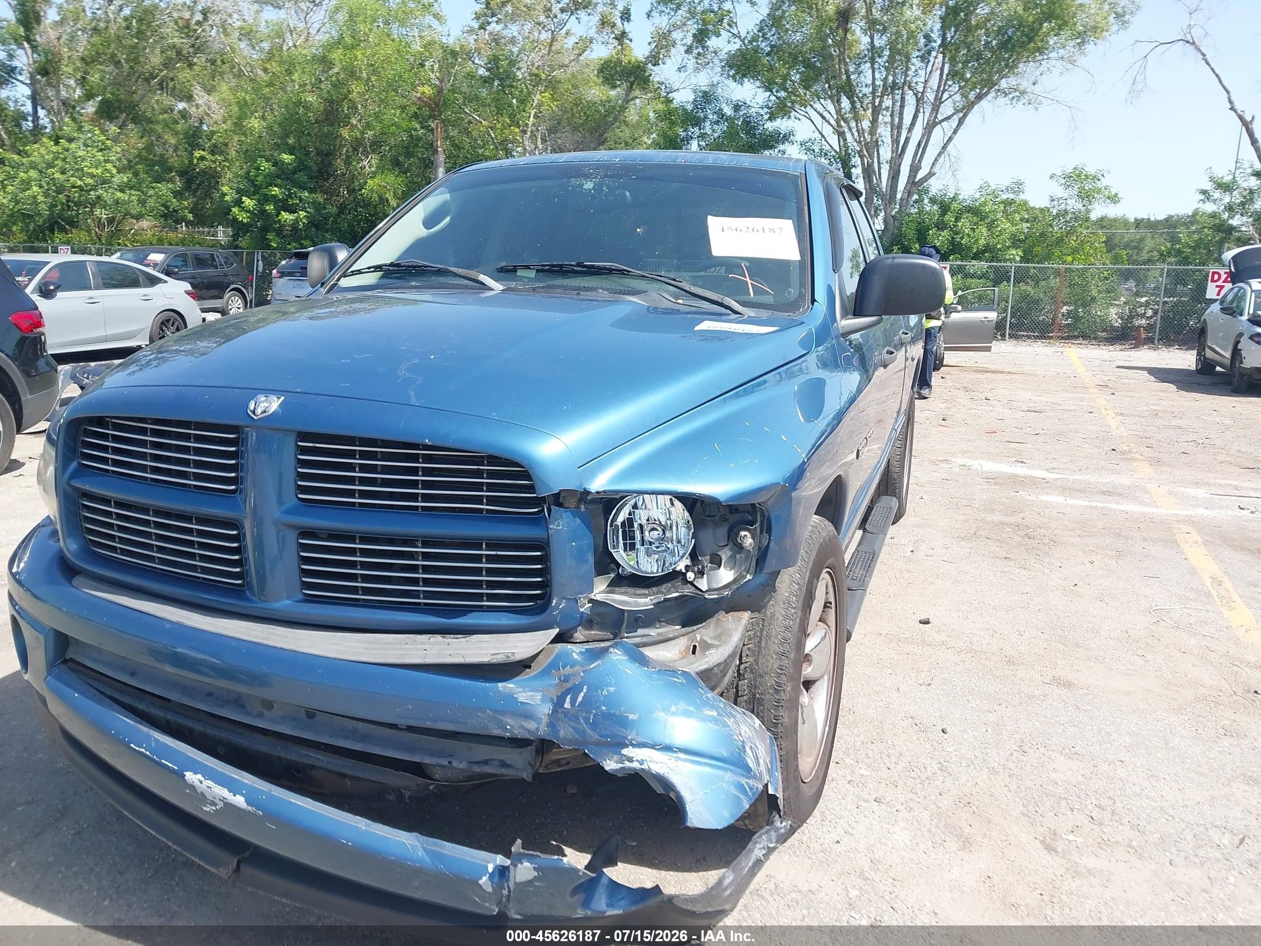 2004 Dodge Ram 1500 Slt/laramie Синий vin: 1D7HA18D34S772327