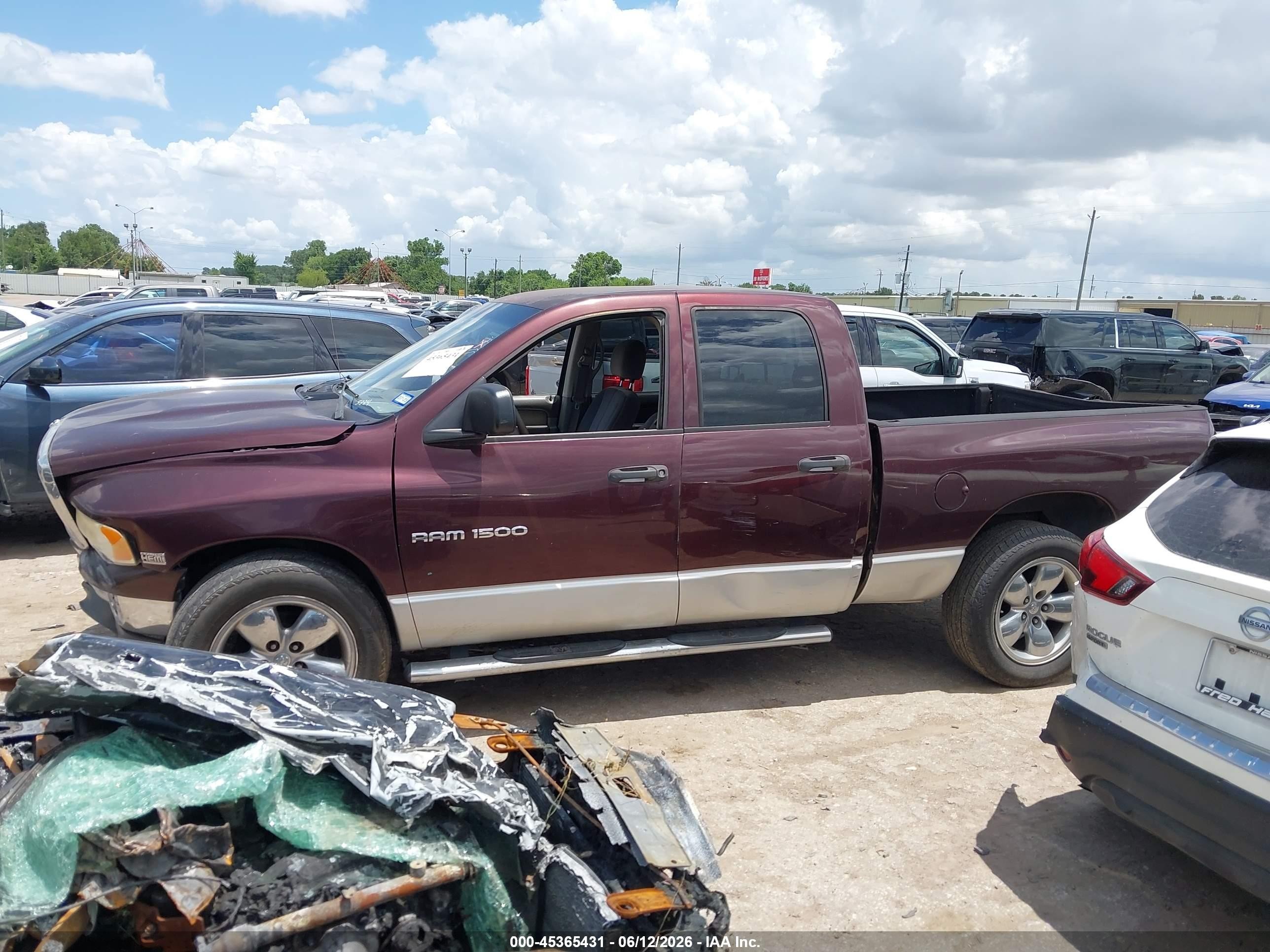 2005 Dodge Ram 1500 Slt/laramie Maroon vin: 1D7HA18D35J595334