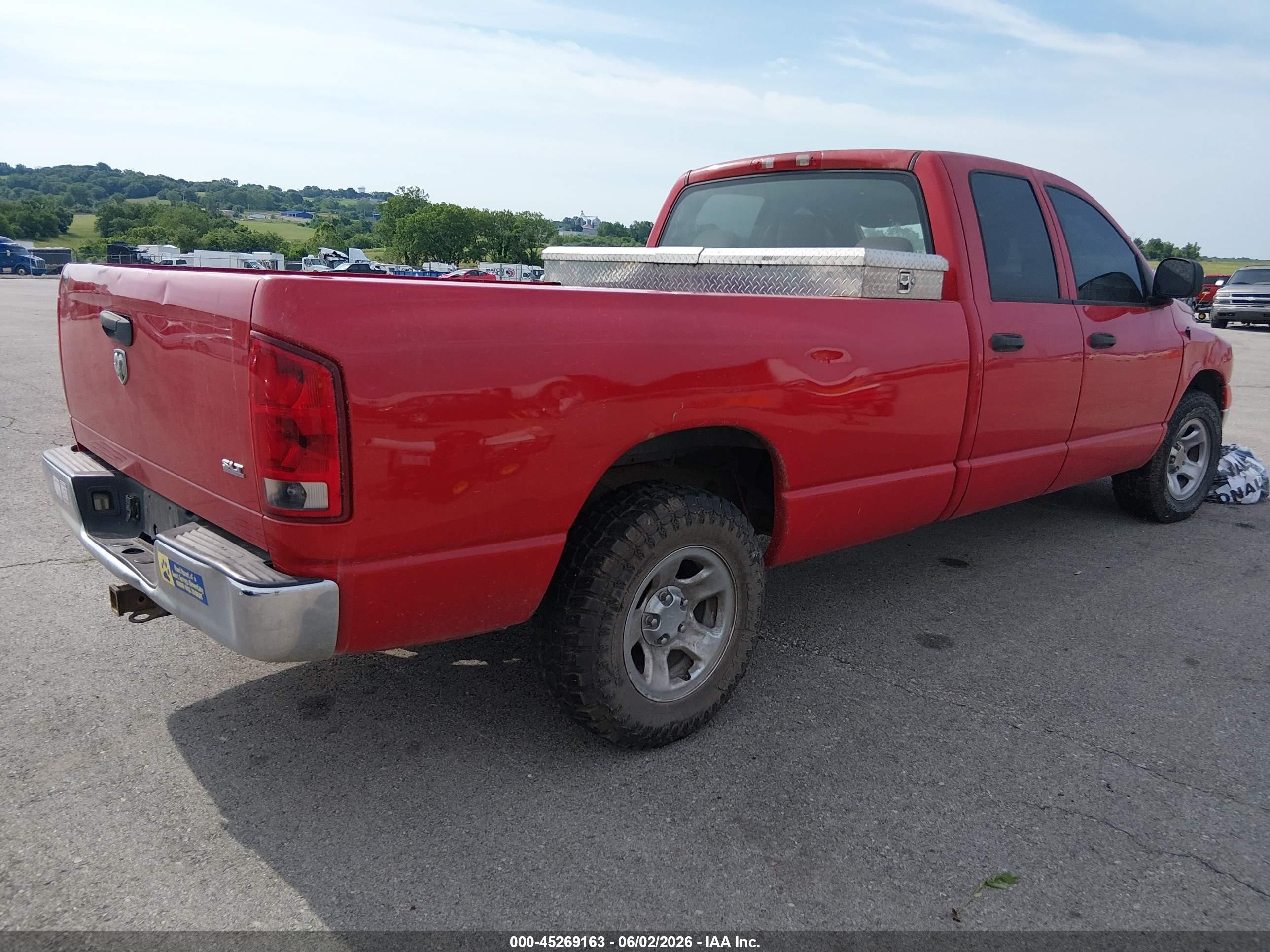 2005 Dodge Ram 1500 Slt/laramie Red vin: 1D7HA18D35J616652