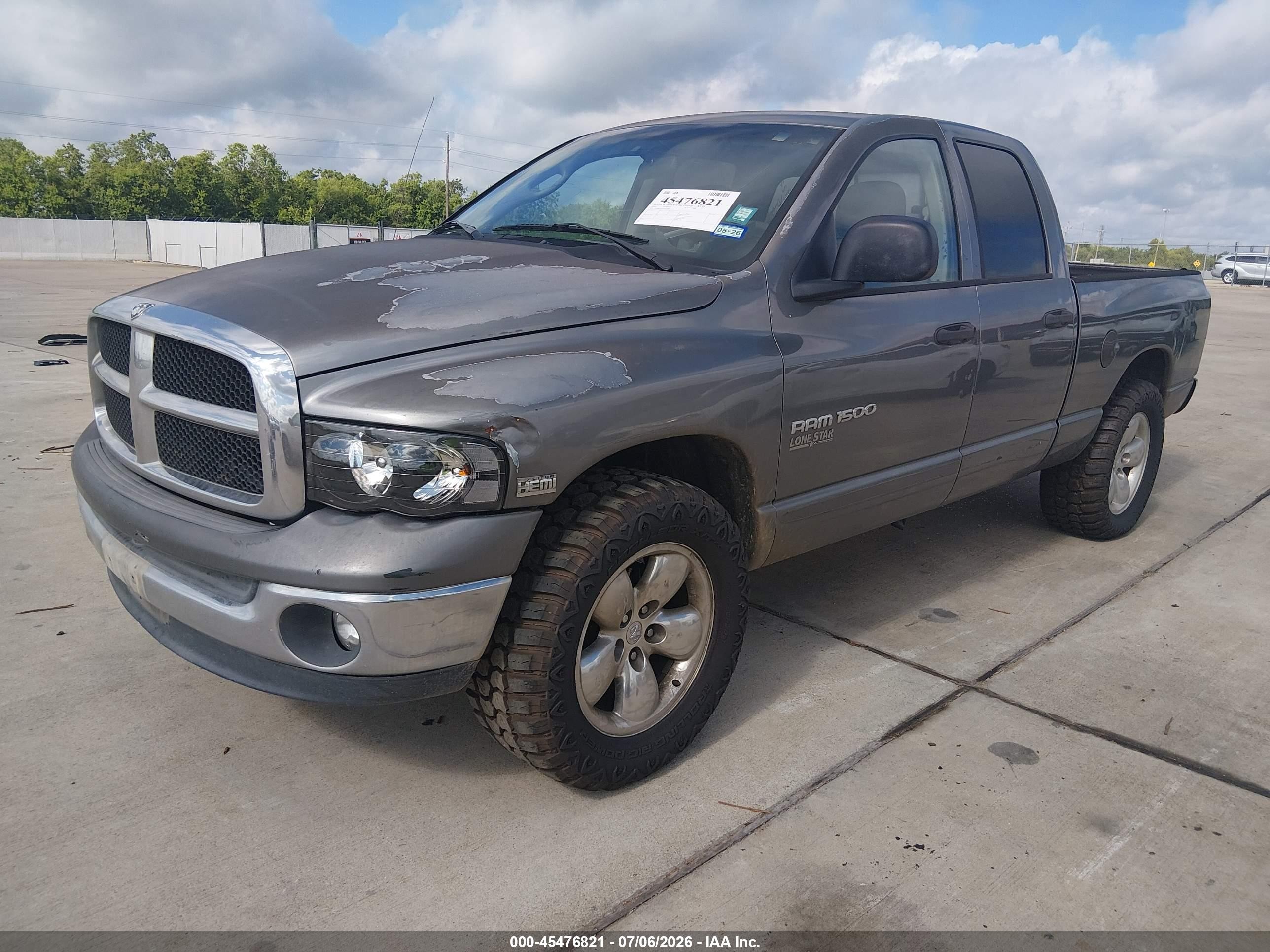 2005 Dodge Ram 1500 Slt/laramie Gray vin: 1D7HA18D35S183845