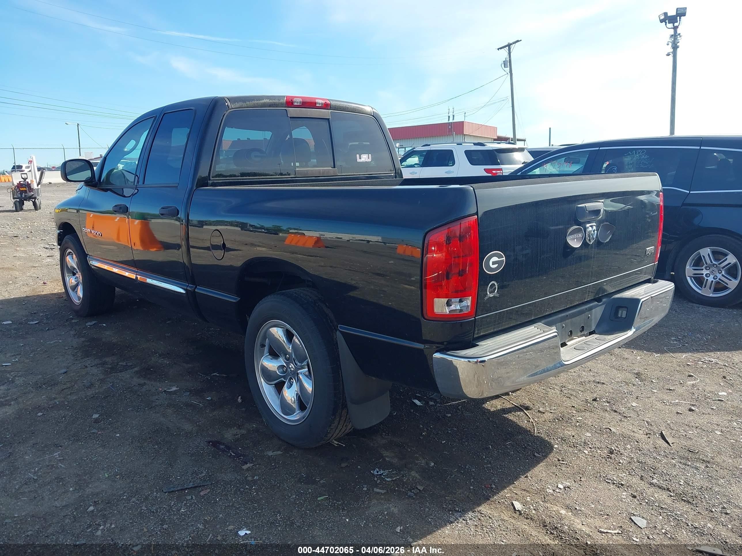 2005 Dodge Ram 1500 Slt/laramie Black vin: 1D7HA18D35S278079