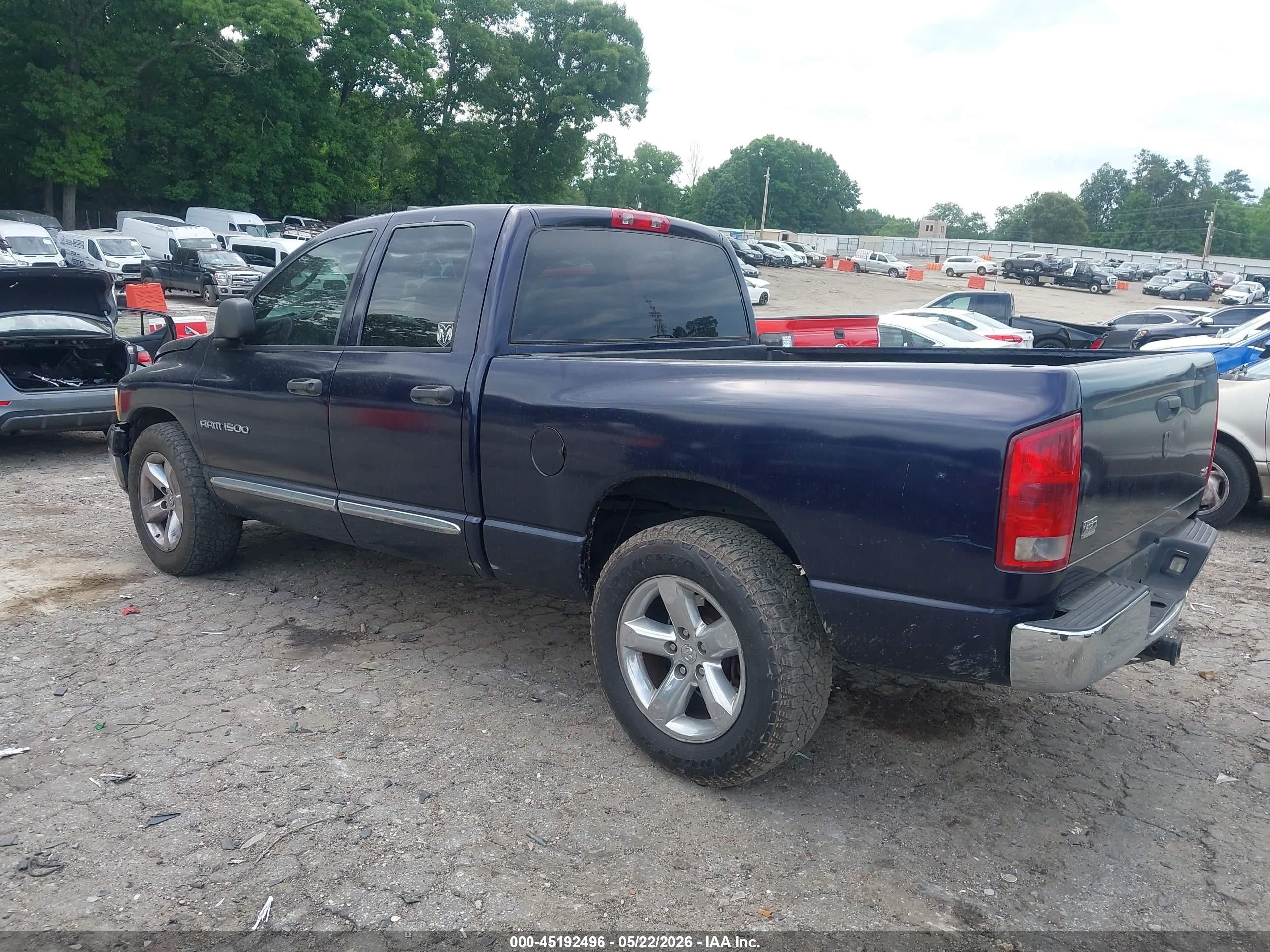 2005 Dodge Ram 1500 Slt/laramie Dark Blue vin: 1D7HA18D45J504345