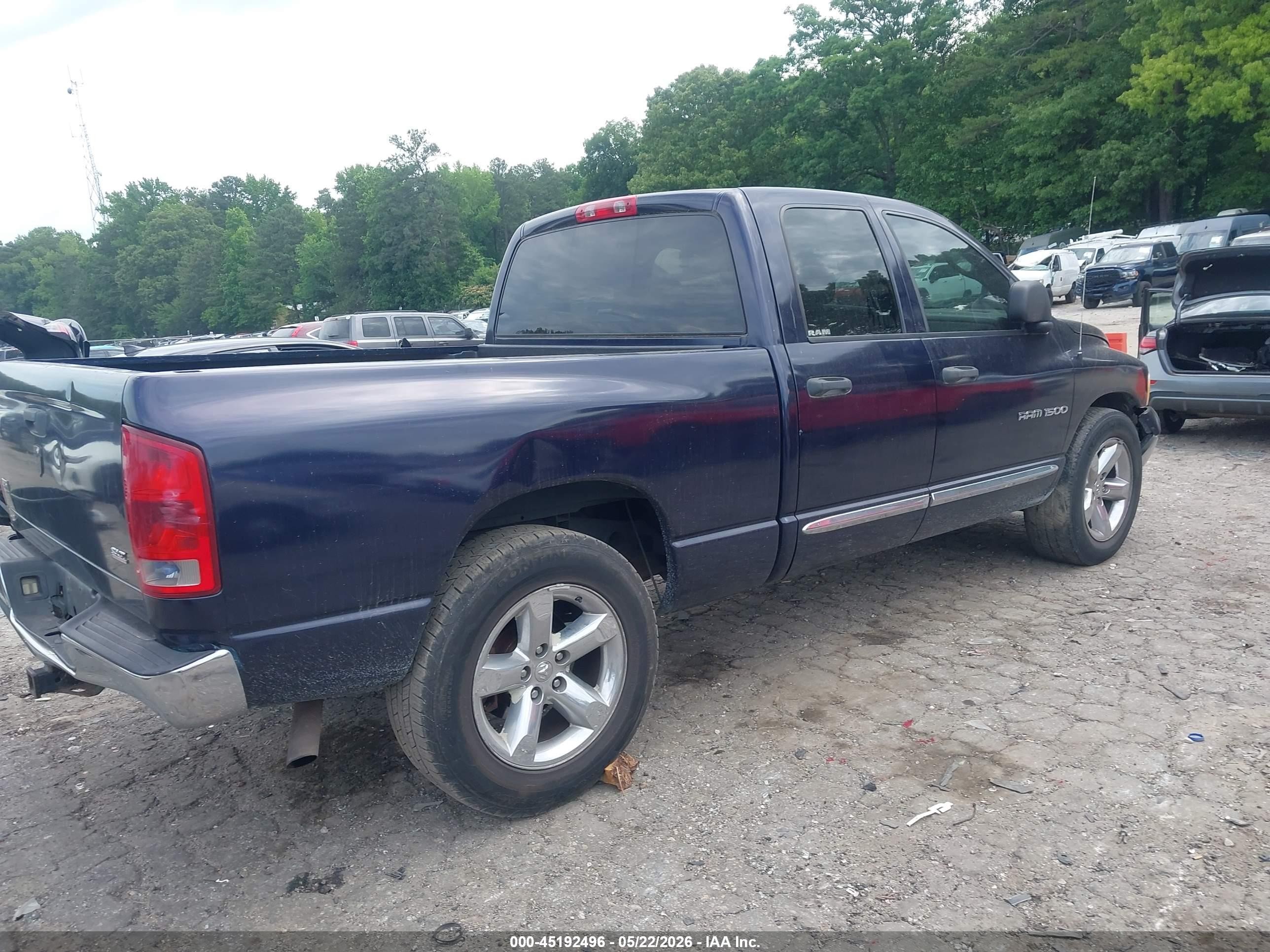 2005 Dodge Ram 1500 Slt/laramie Dark Blue vin: 1D7HA18D45J504345
