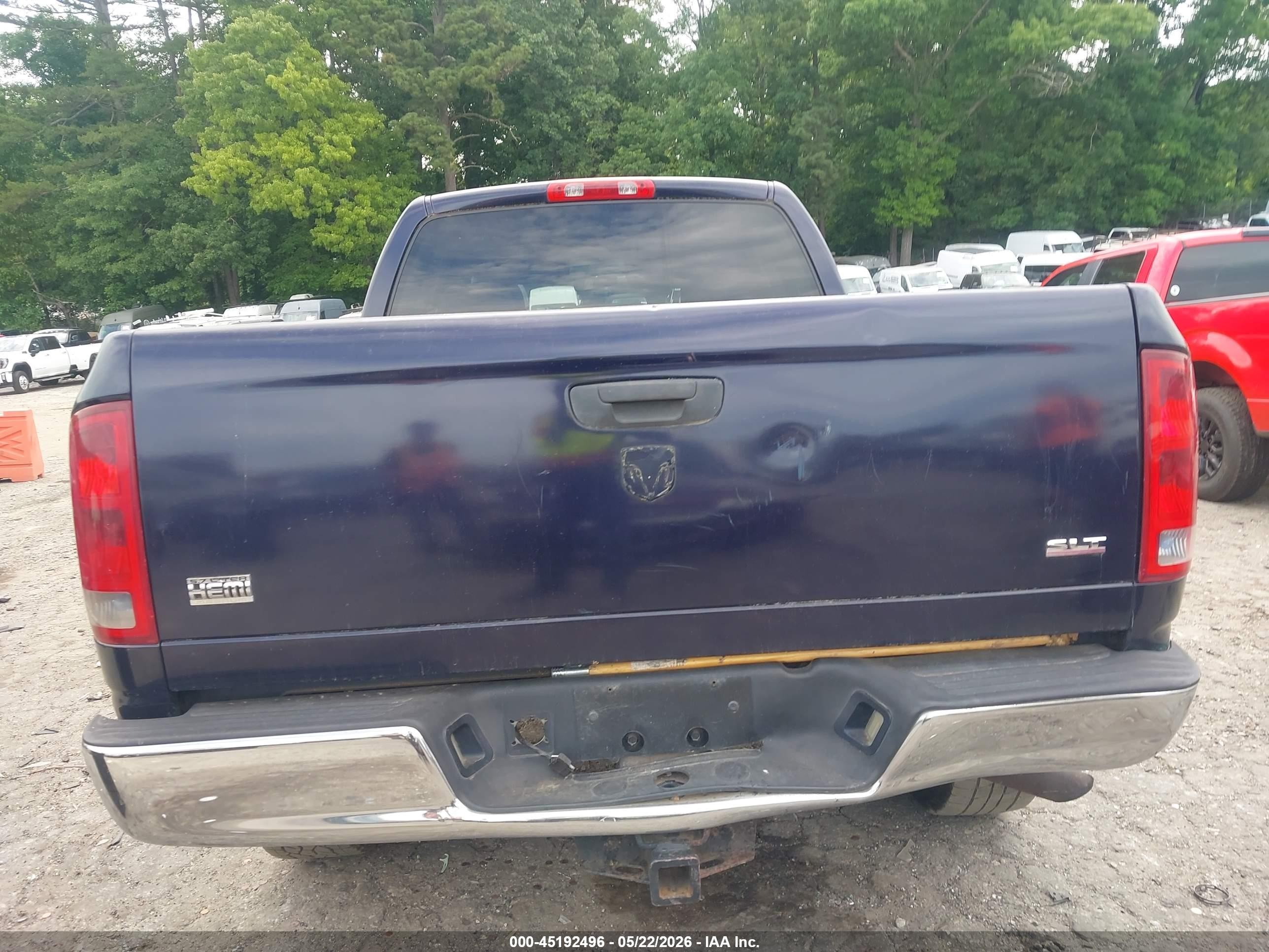 2005 Dodge Ram 1500 Slt/laramie Dark Blue vin: 1D7HA18D45J504345