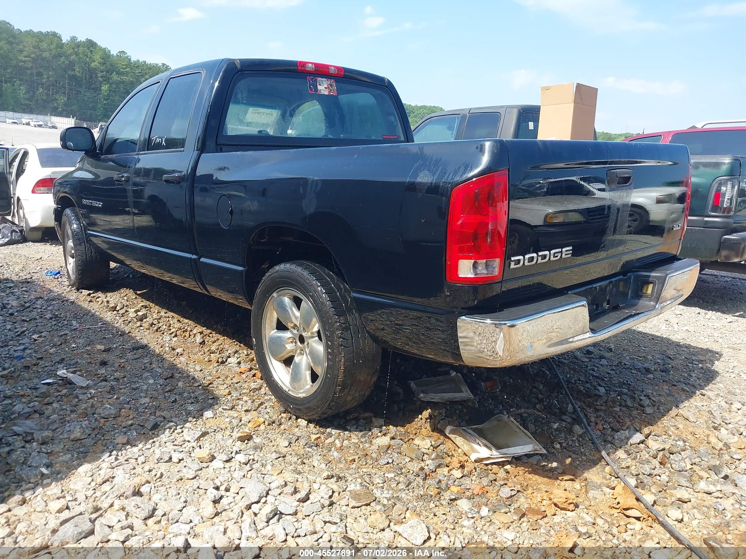 2003 Dodge Ram 1500 Slt/laramie/st Black vin: 1D7HA18D53J677854