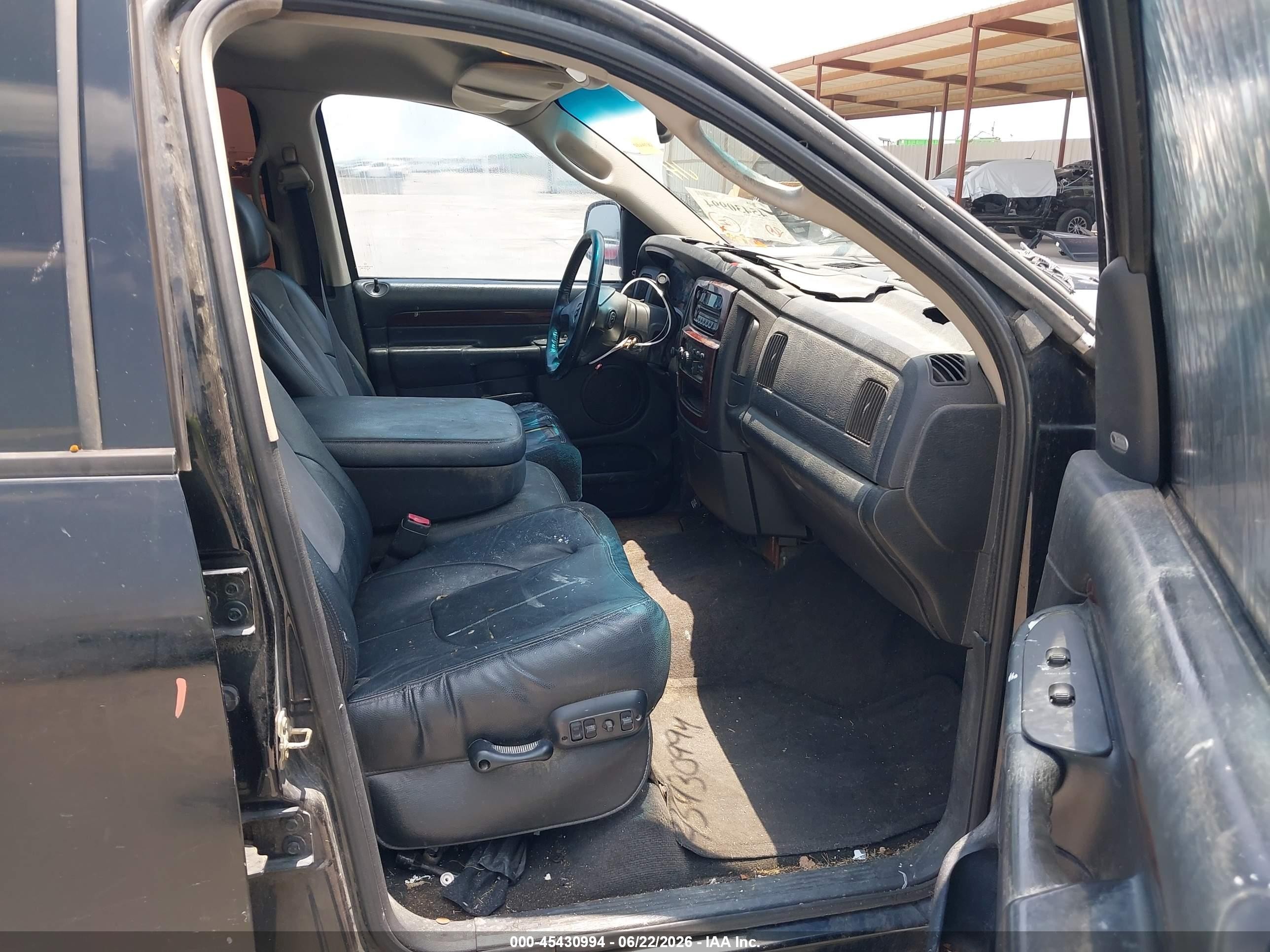 2003 Dodge Ram 1500 Slt/laramie/st Black vin: 1D7HA18D53S338943