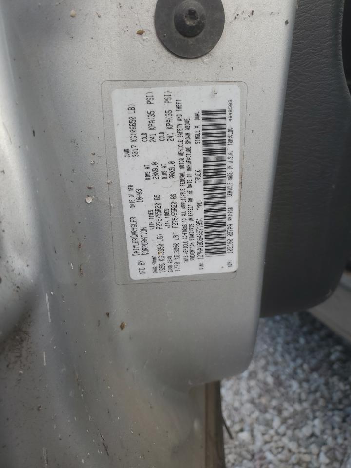 2004 Dodge Ram 1500 Silver vin: 1D7HA18D54S571951