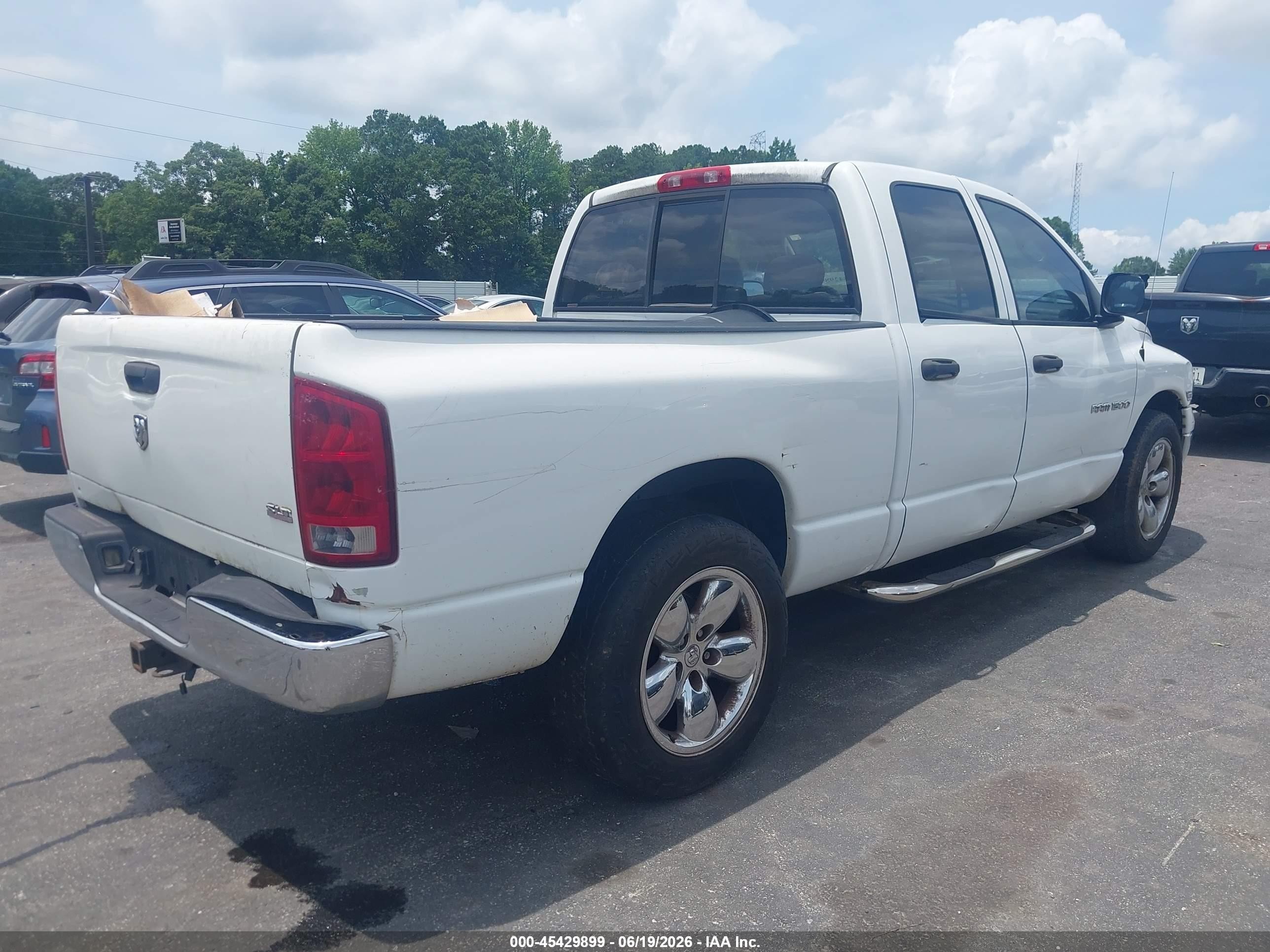 2005 Dodge Ram 1500 Slt/laramie White vin: 1D7HA18D65S239311