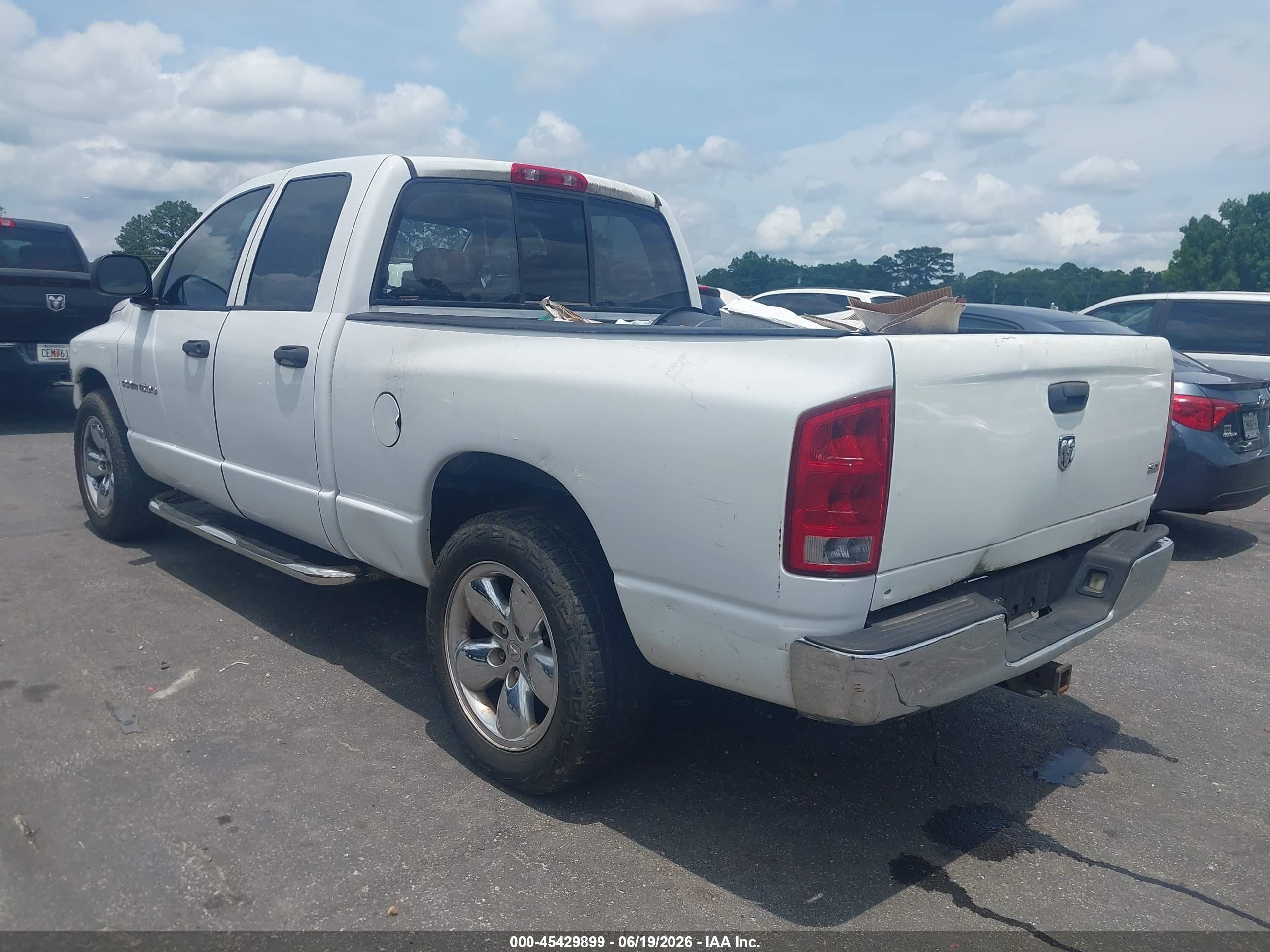 2005 Dodge Ram 1500 Slt/laramie White vin: 1D7HA18D65S239311