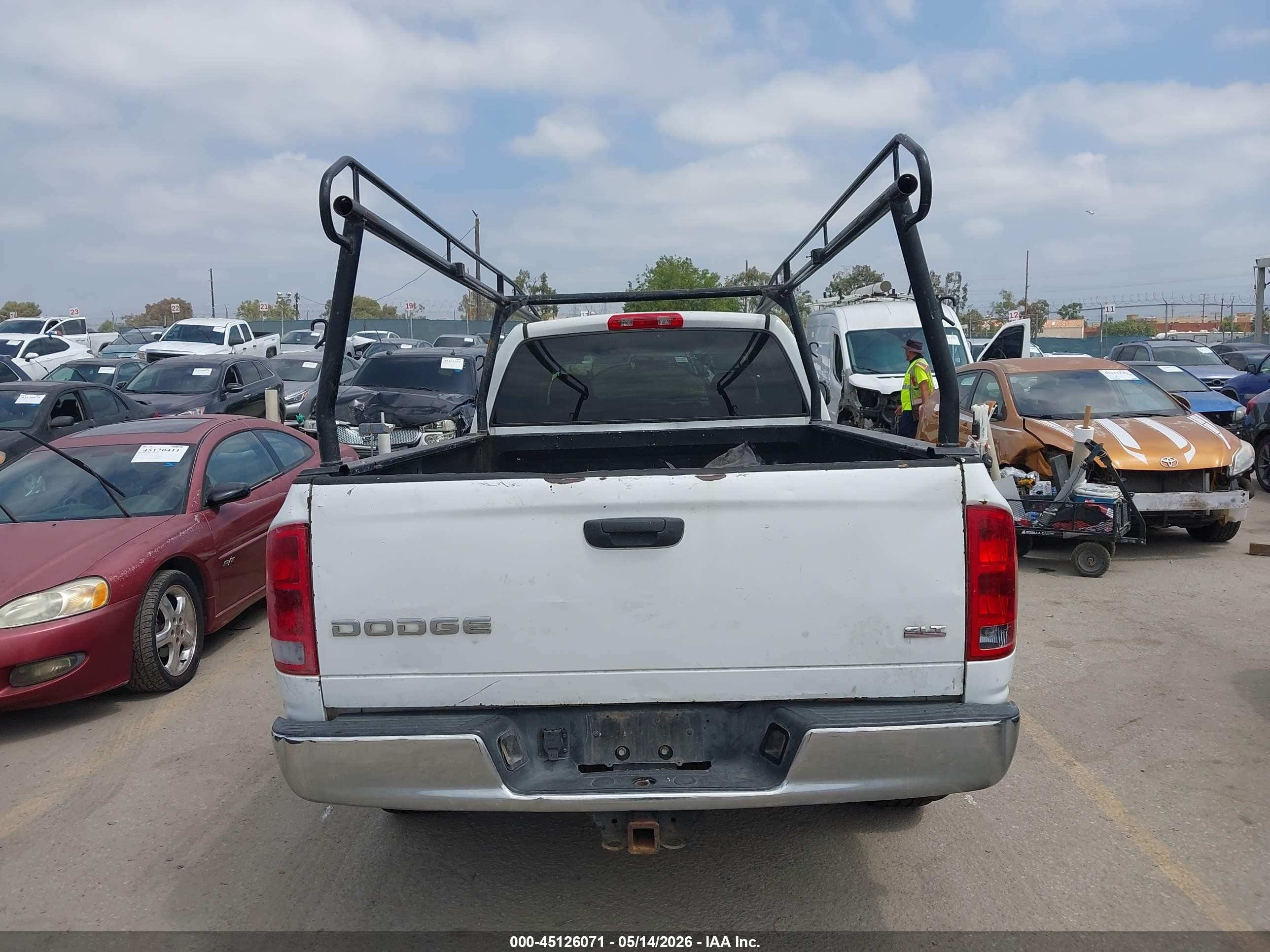 2003 Dodge Ram 1500 Slt/laramie/st White vin: 1D7HA18D73J645956