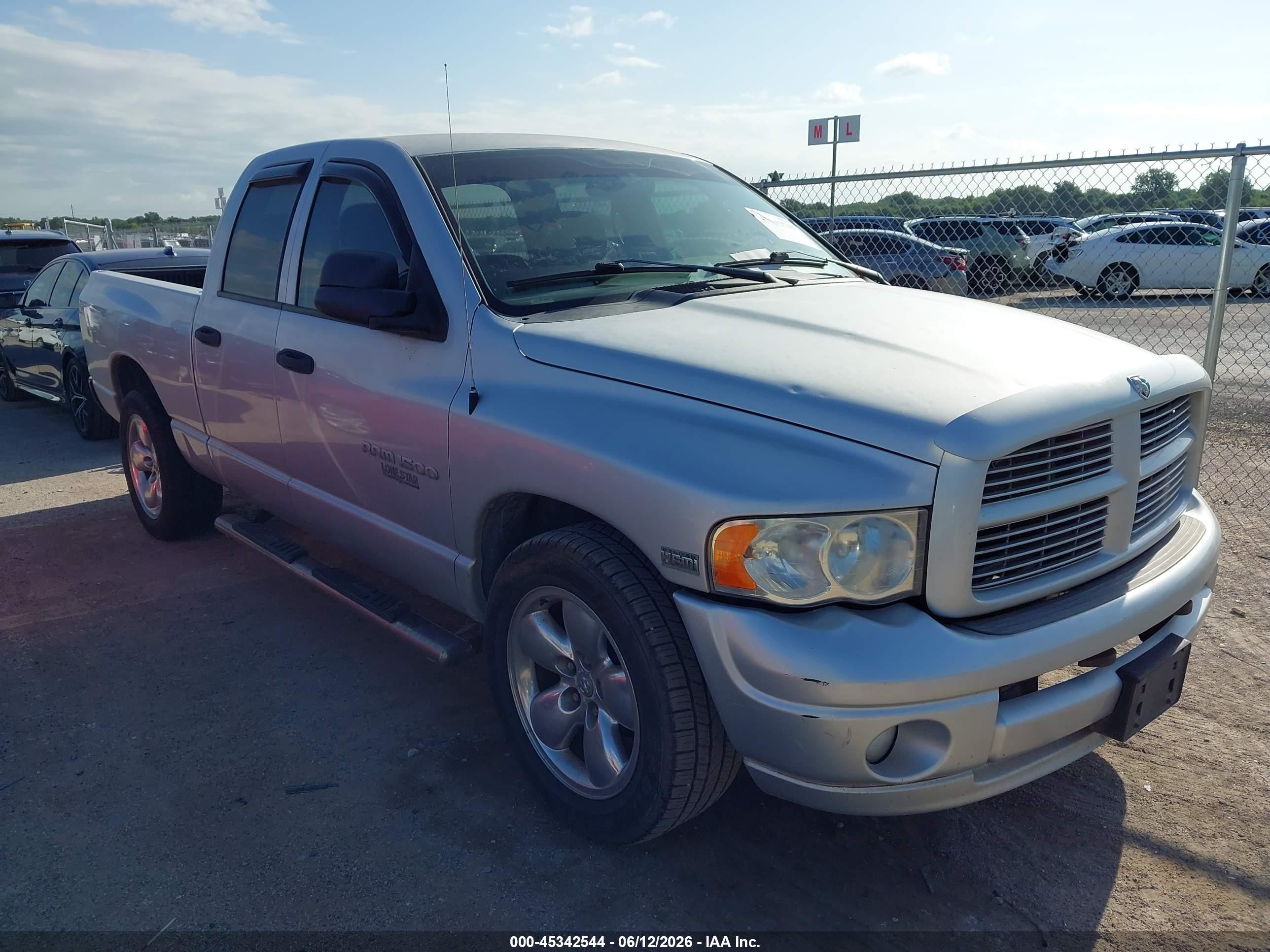 2003 Dodge Ram 1500 Slt/laramie/st Gray vin: 1D7HA18D93S293487