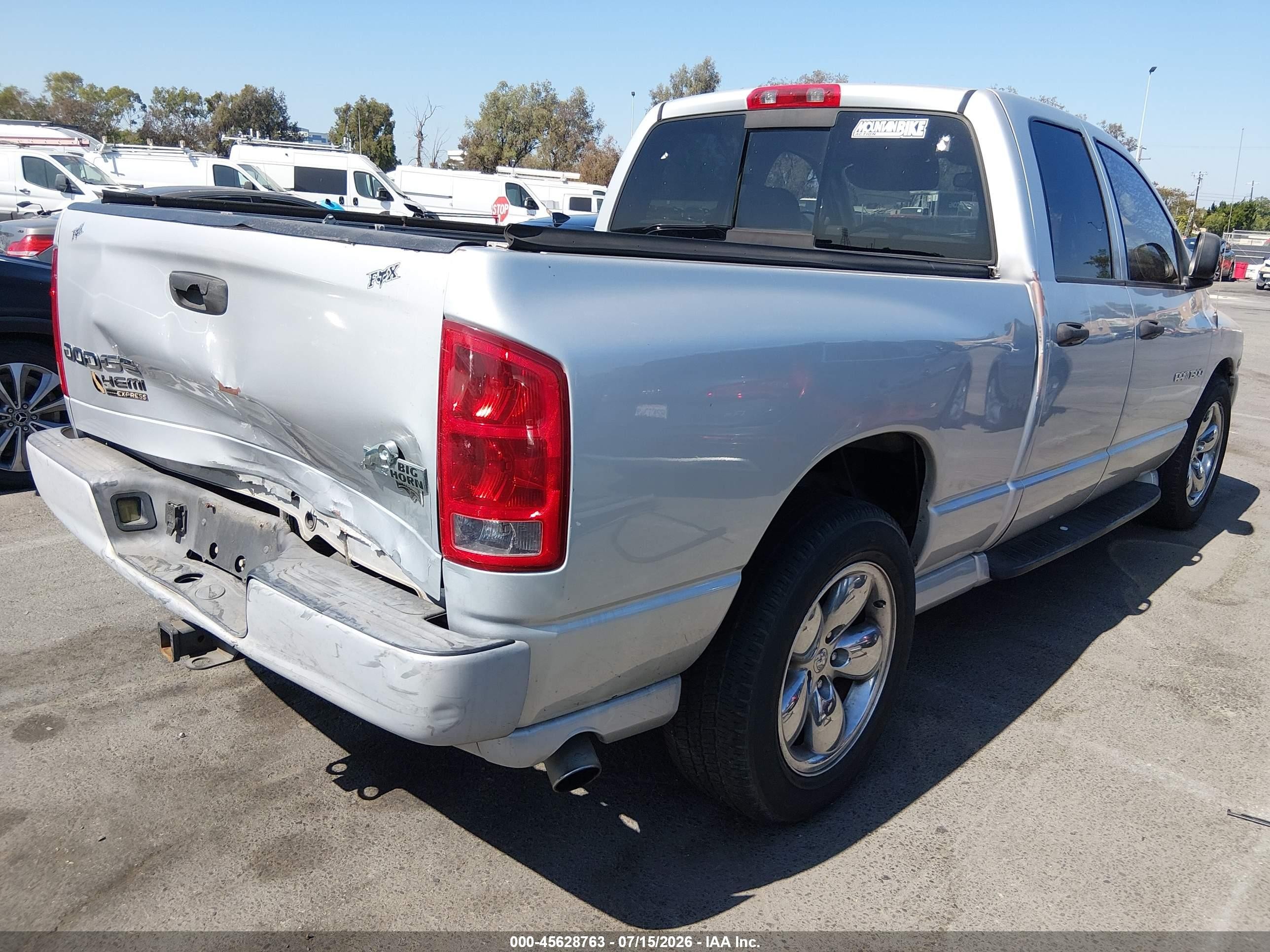 2003 Dodge Ram 1500 Slt/laramie/st Silver vin: 1D7HA18D93S304200