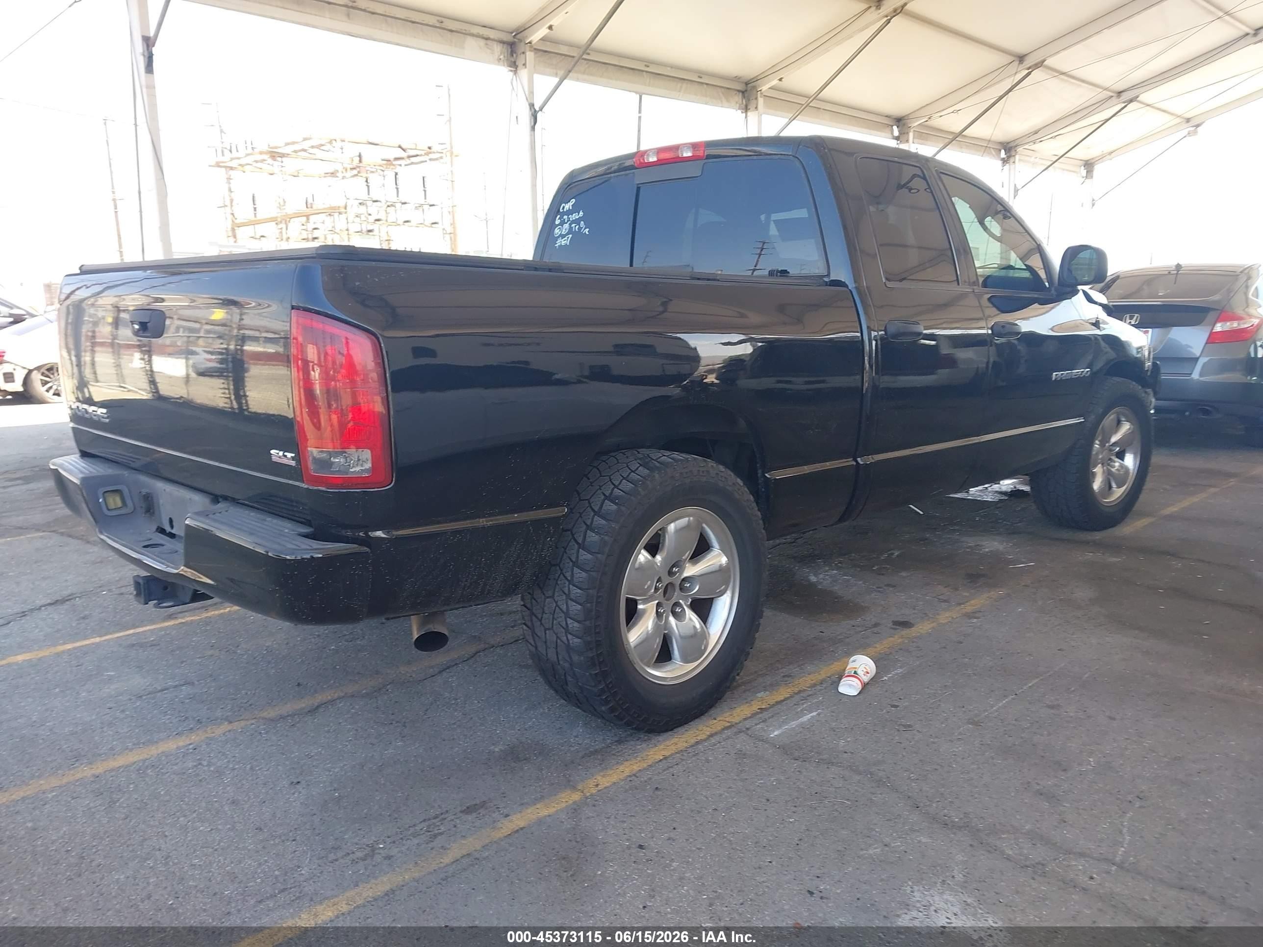 2003 Dodge Ram 1500 Slt/laramie/st Black vin: 1D7HA18D93S305413