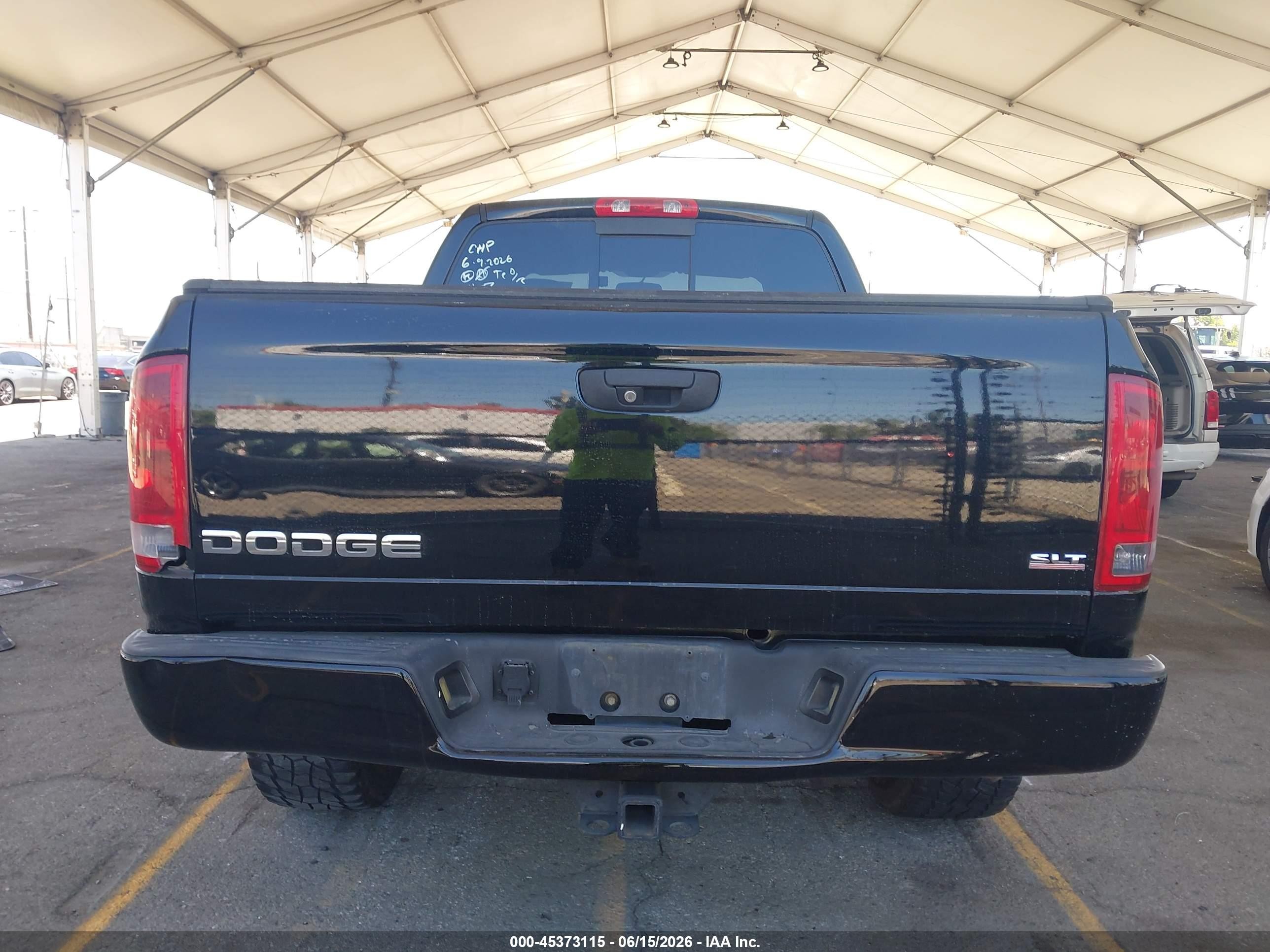 2003 Dodge Ram 1500 Slt/laramie/st Black vin: 1D7HA18D93S305413