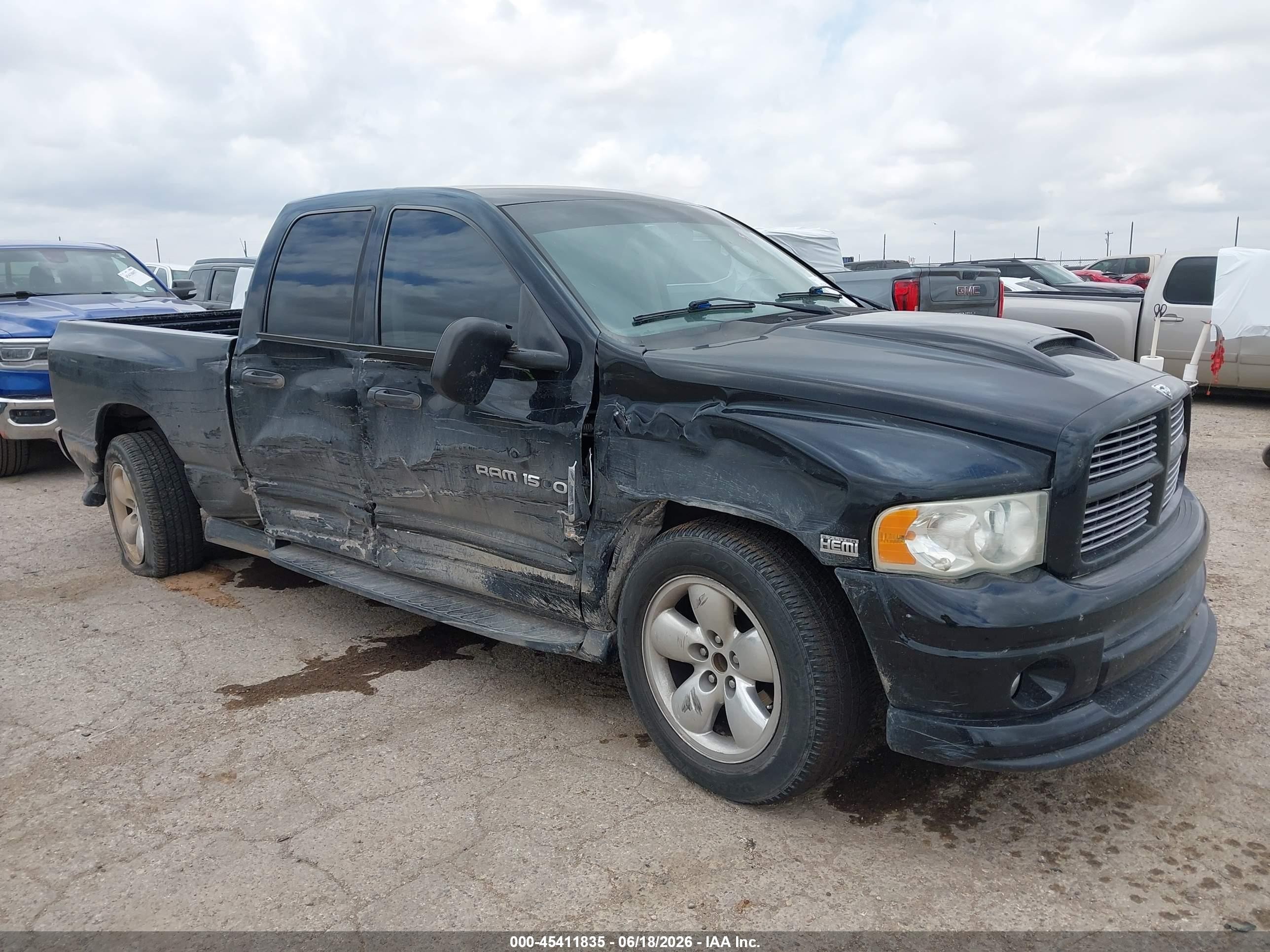 2004 Dodge Ram 1500 Slt/laramie Black vin: 1D7HA18D94J282156