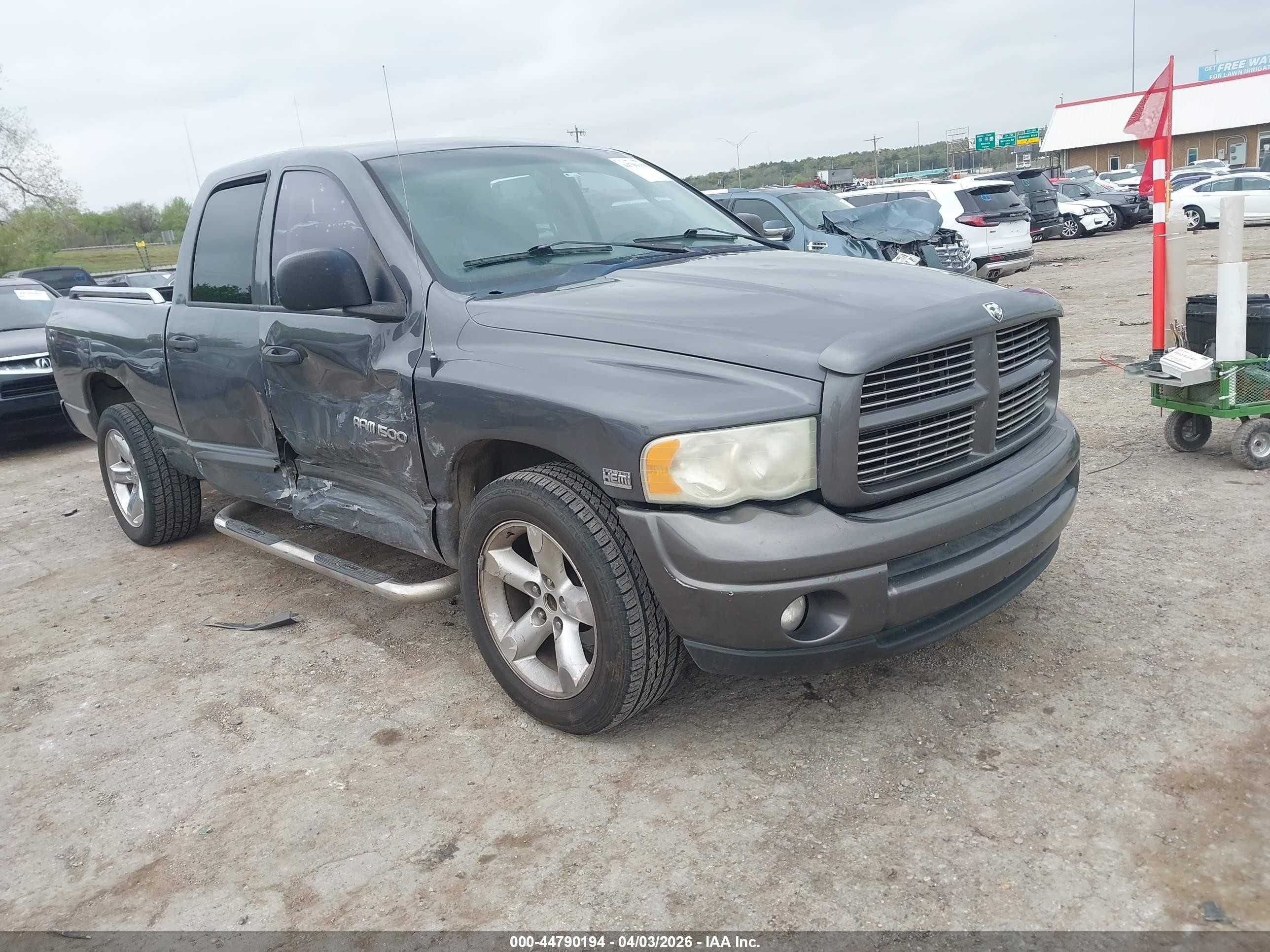 2004 Dodge Ram 1500 Slt/laramie Gray vin: 1D7HA18D94S527547